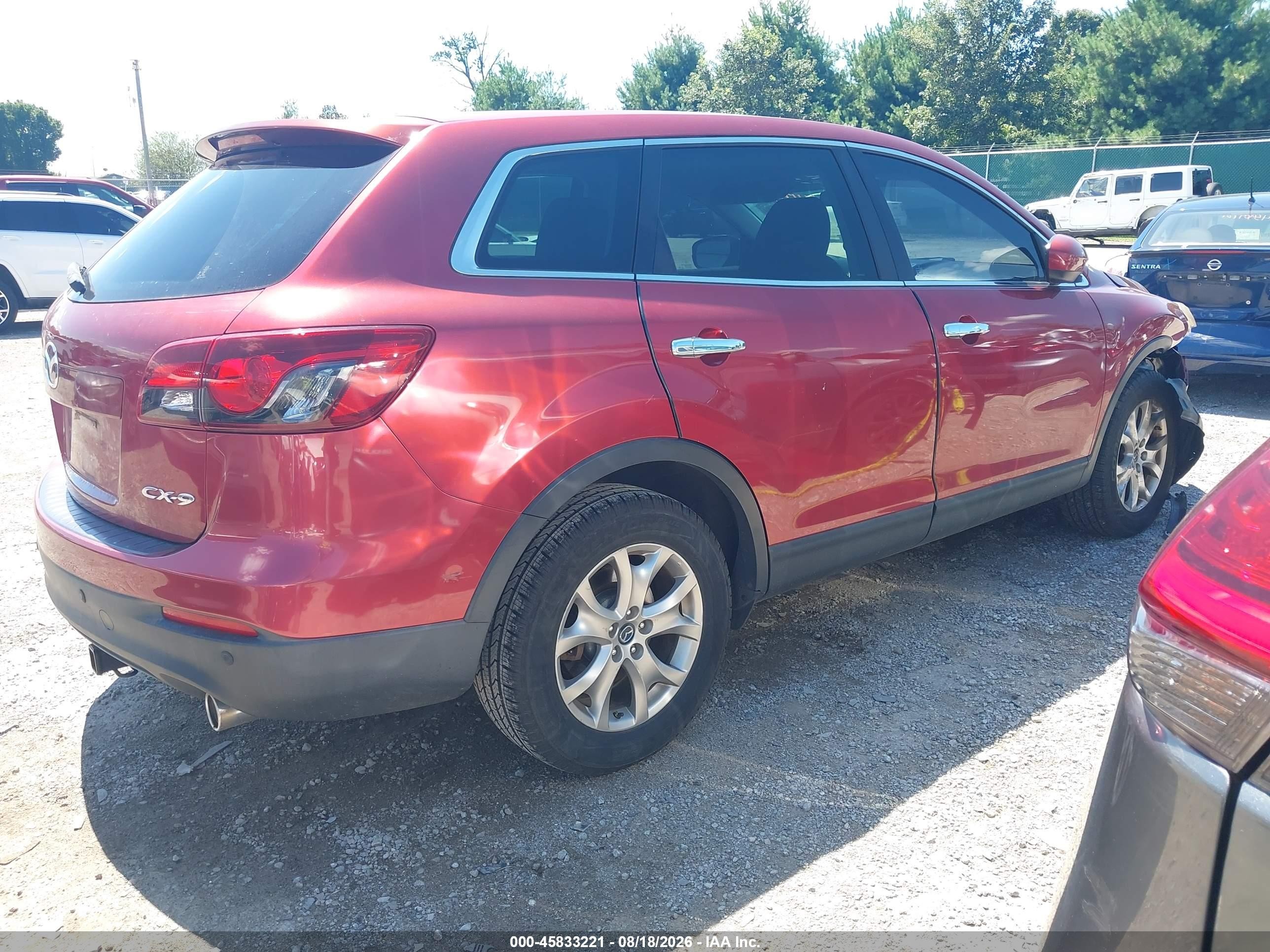 2015 Mazda Cx-9 Touring Красный vin: JM3TB2CVXF0460440