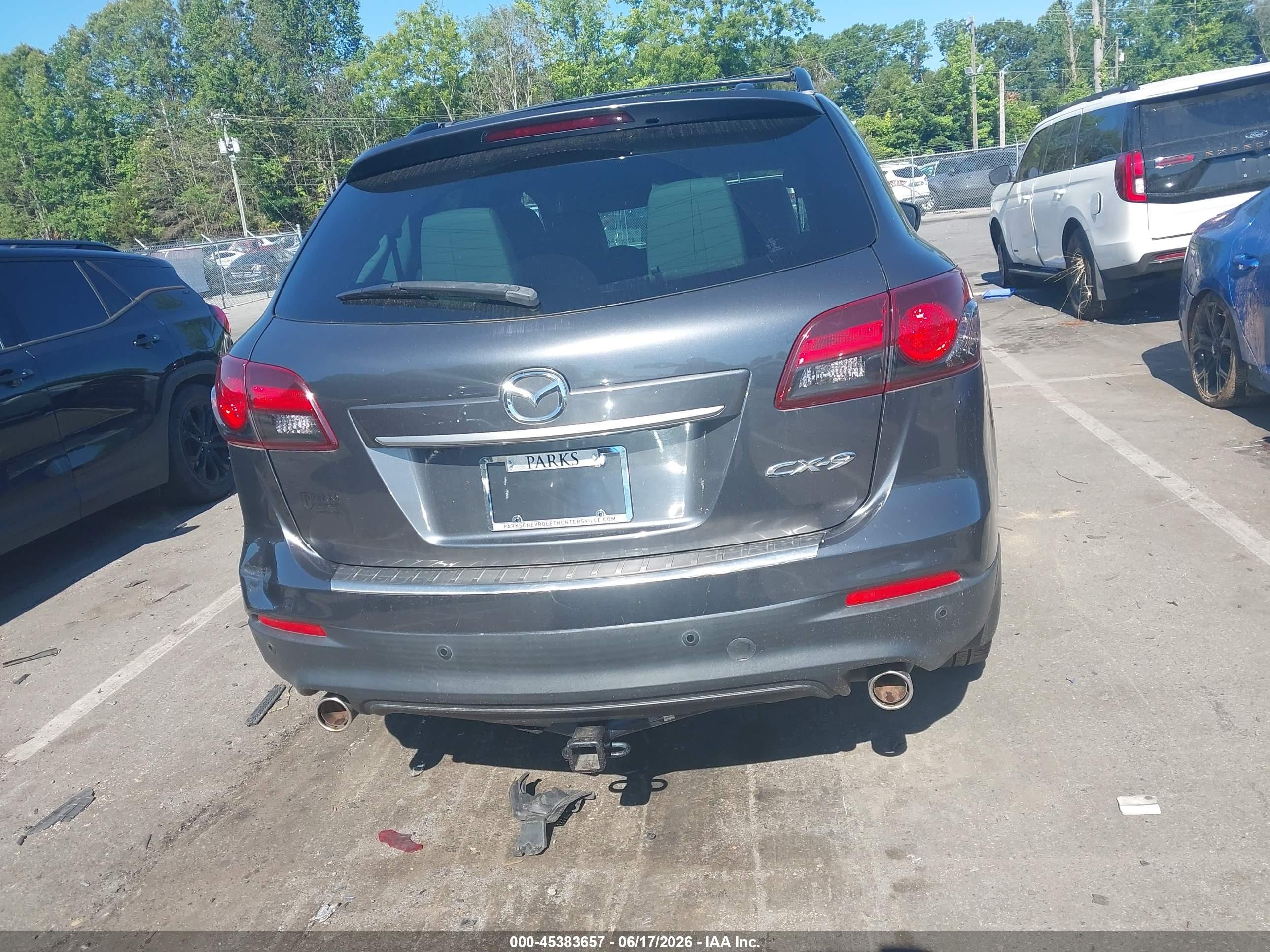 2013 Mazda Cx-9 Grand Touring Gray vin: JM3TB2DA0D0424524