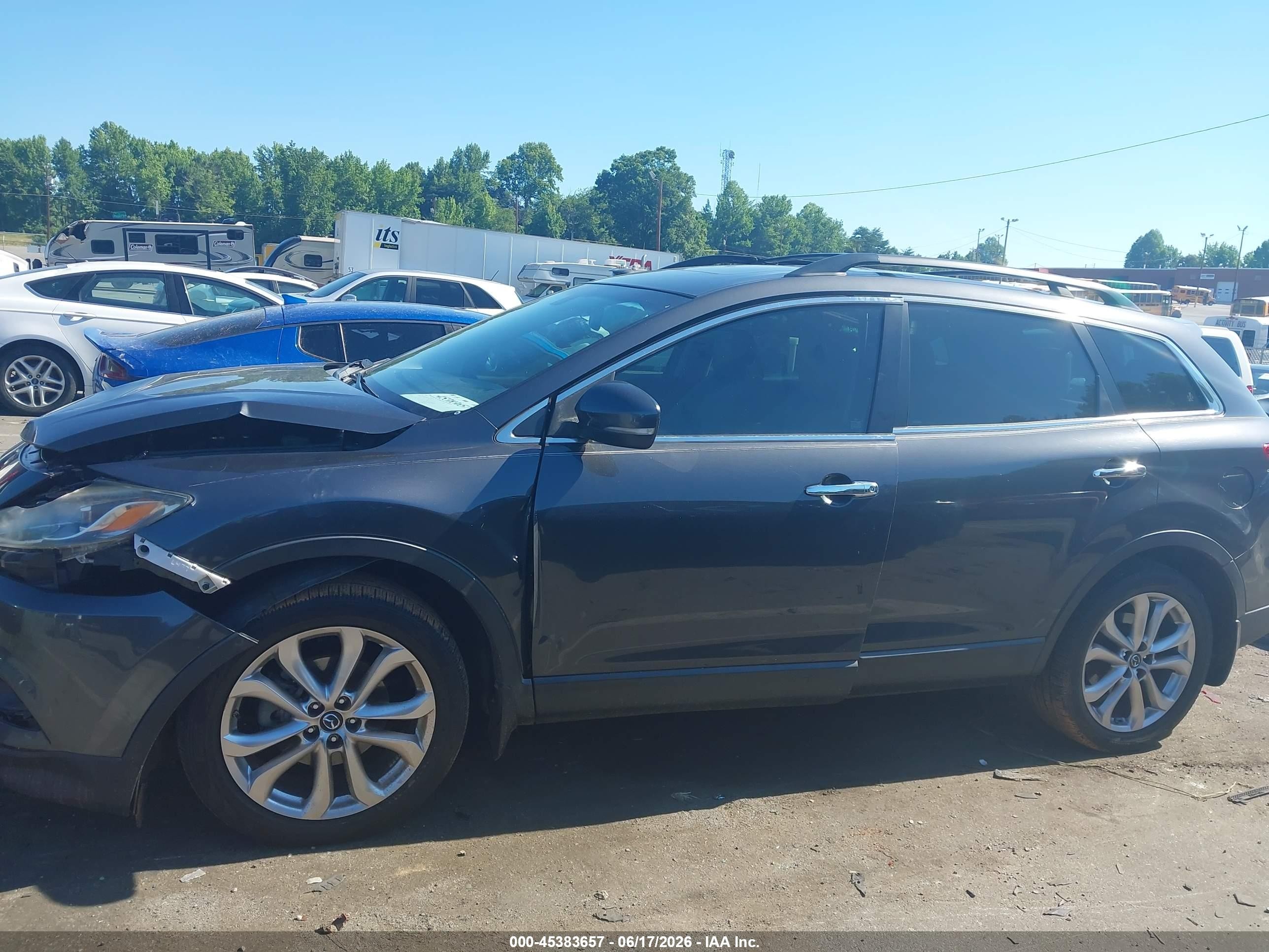 2013 Mazda Cx-9 Grand Touring Gray vin: JM3TB2DA0D0424524