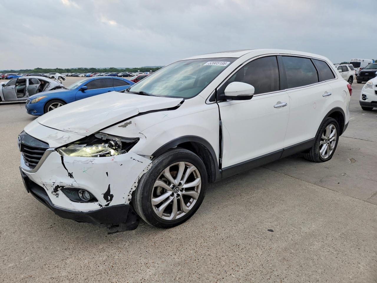 2013 Mazda Cx-9 Grand Touring White vin: JM3TB2DA1D0413452