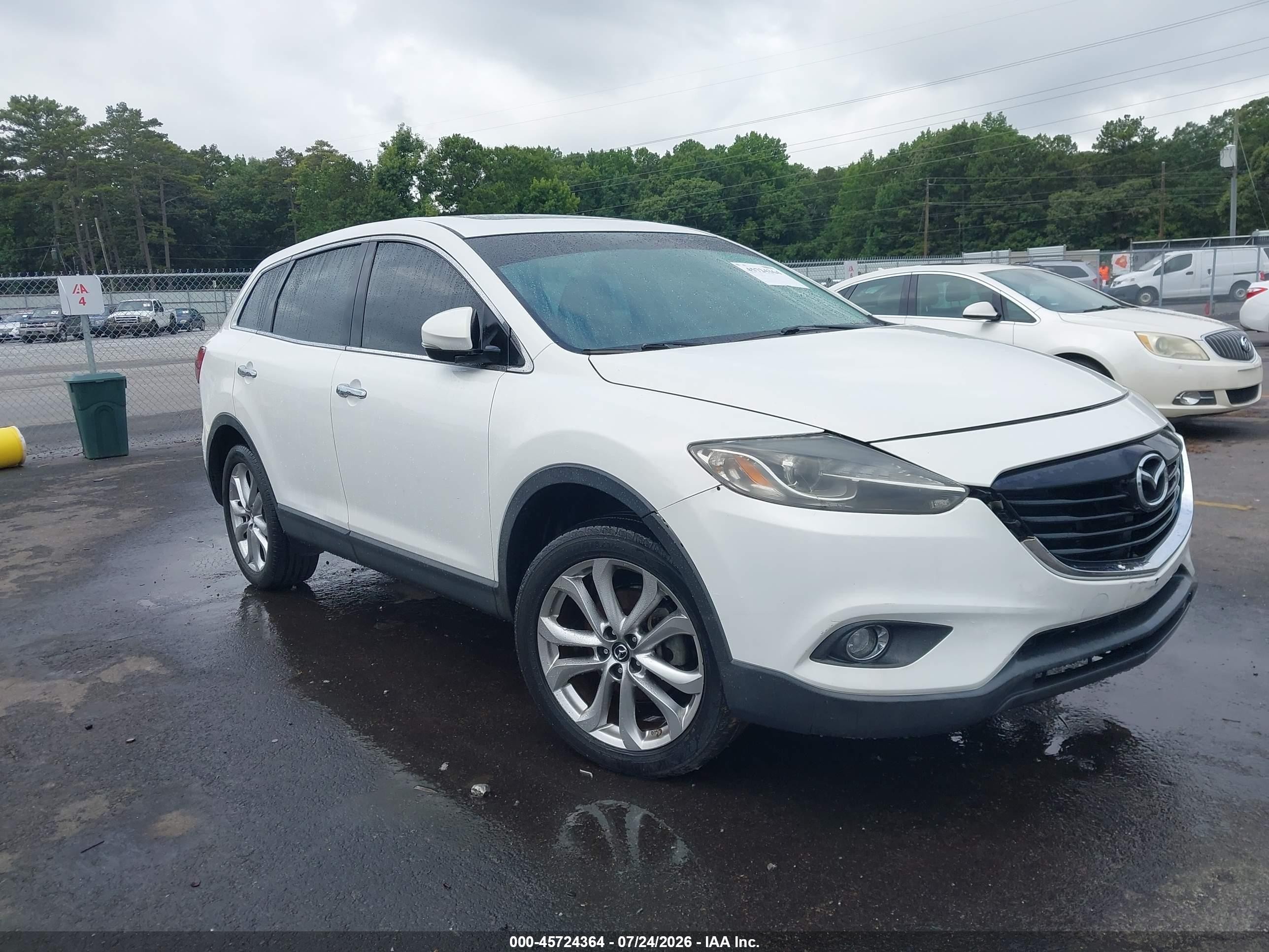2013 Mazda Cx-9 Grand Touring White vin: JM3TB2DA1D0424080