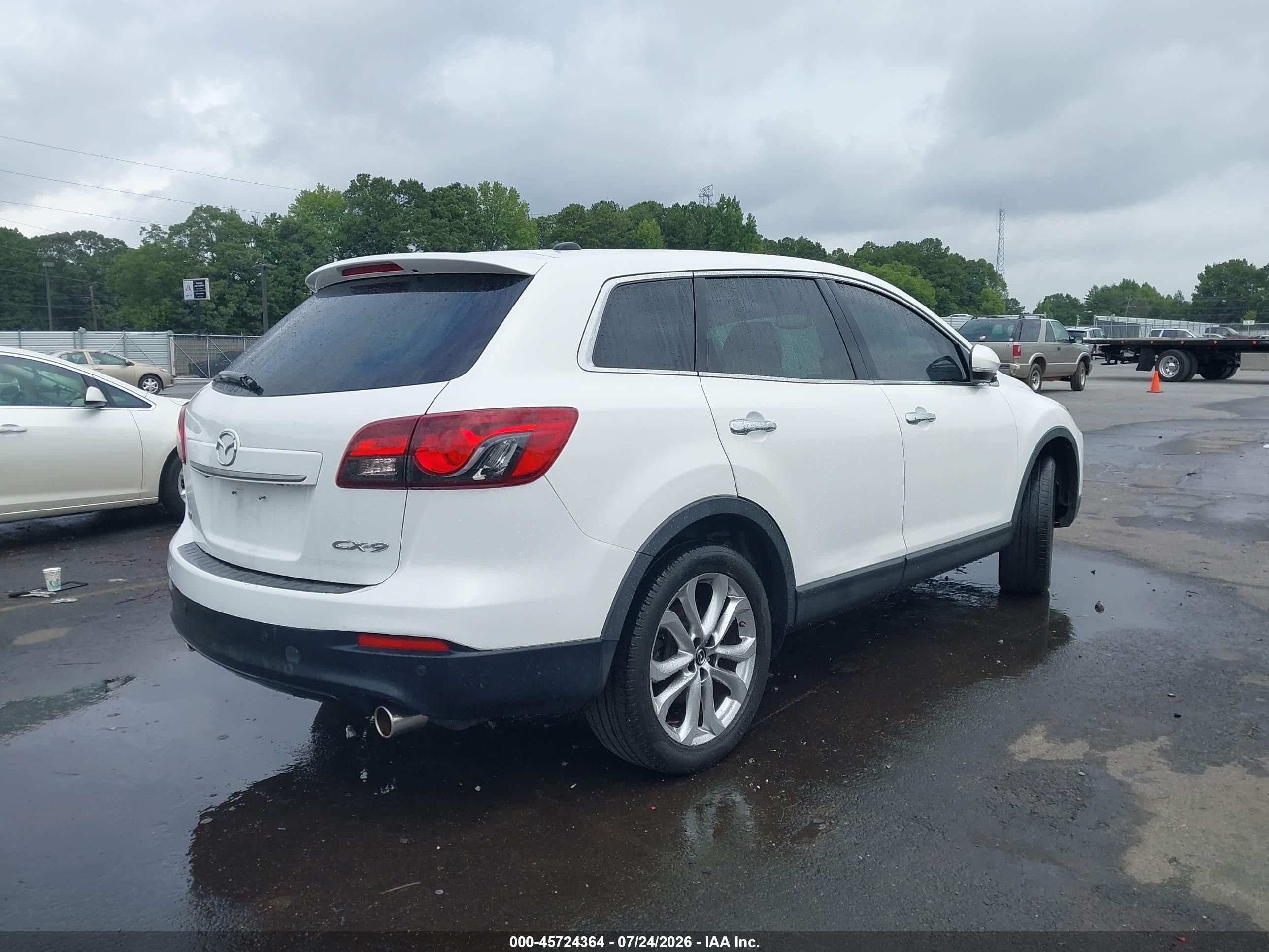 2013 Mazda Cx-9 Grand Touring White vin: JM3TB2DA1D0424080