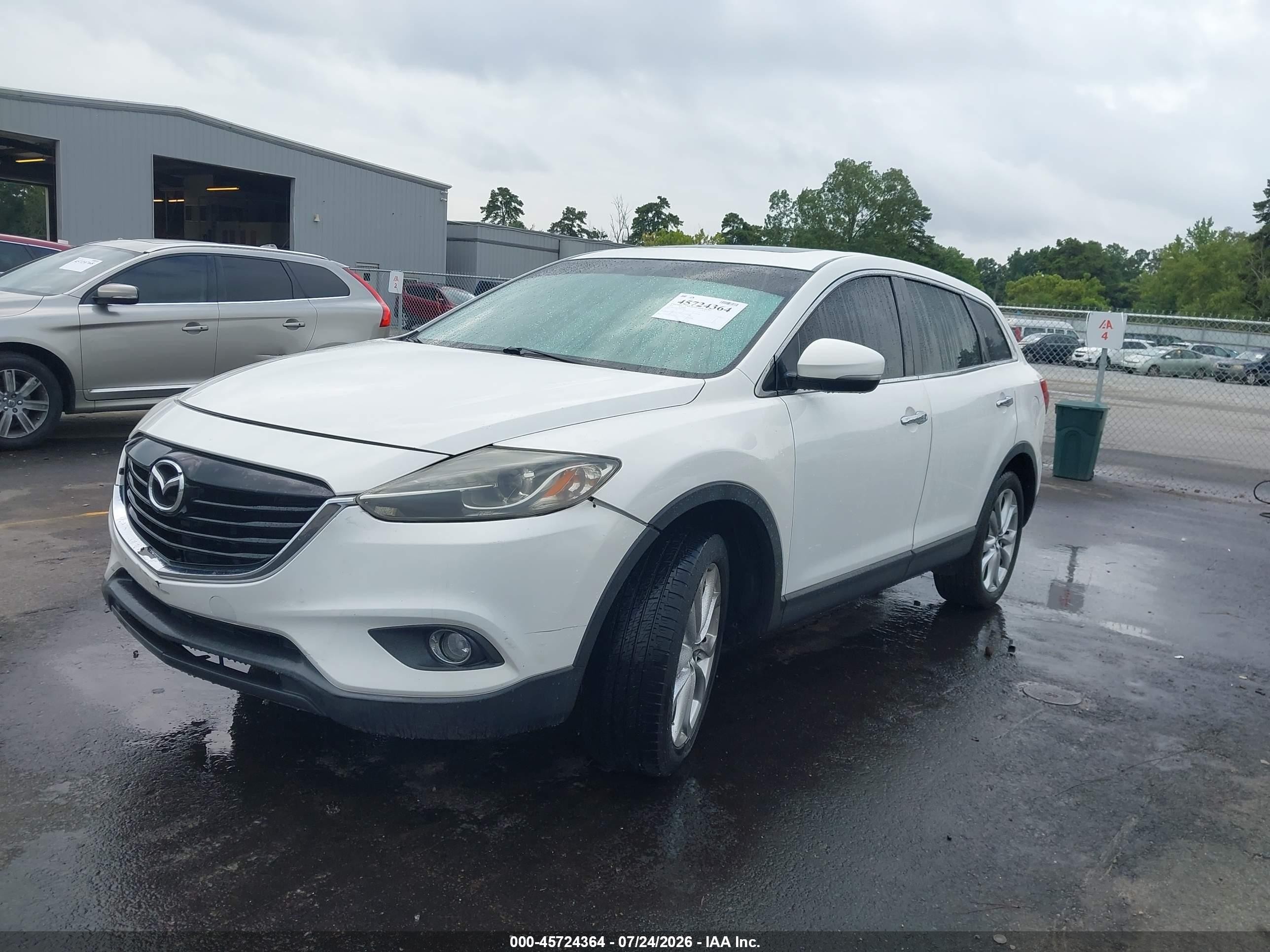 2013 Mazda Cx-9 Grand Touring White vin: JM3TB2DA1D0424080