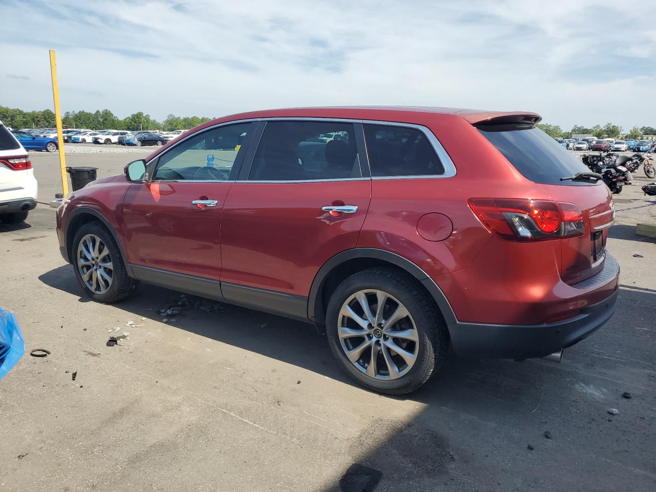 2014 Mazda Cx-9 Grand Touring Red vin: JM3TB2DA1E0430723 Damage: Left Front Door, Multiple Dents/Paint Damage, 2