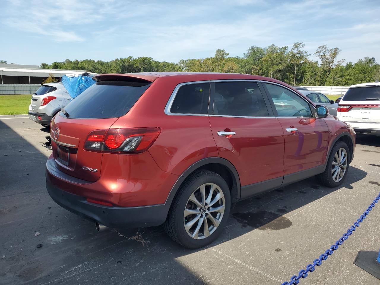 2014 Mazda Cx-9 Grand Touring Red vin: JM3TB2DA1E0430723 Damage: Right Qtr Panel, Dent(S) W/ Paint Dmg, 1/8 To 1/2 Inch