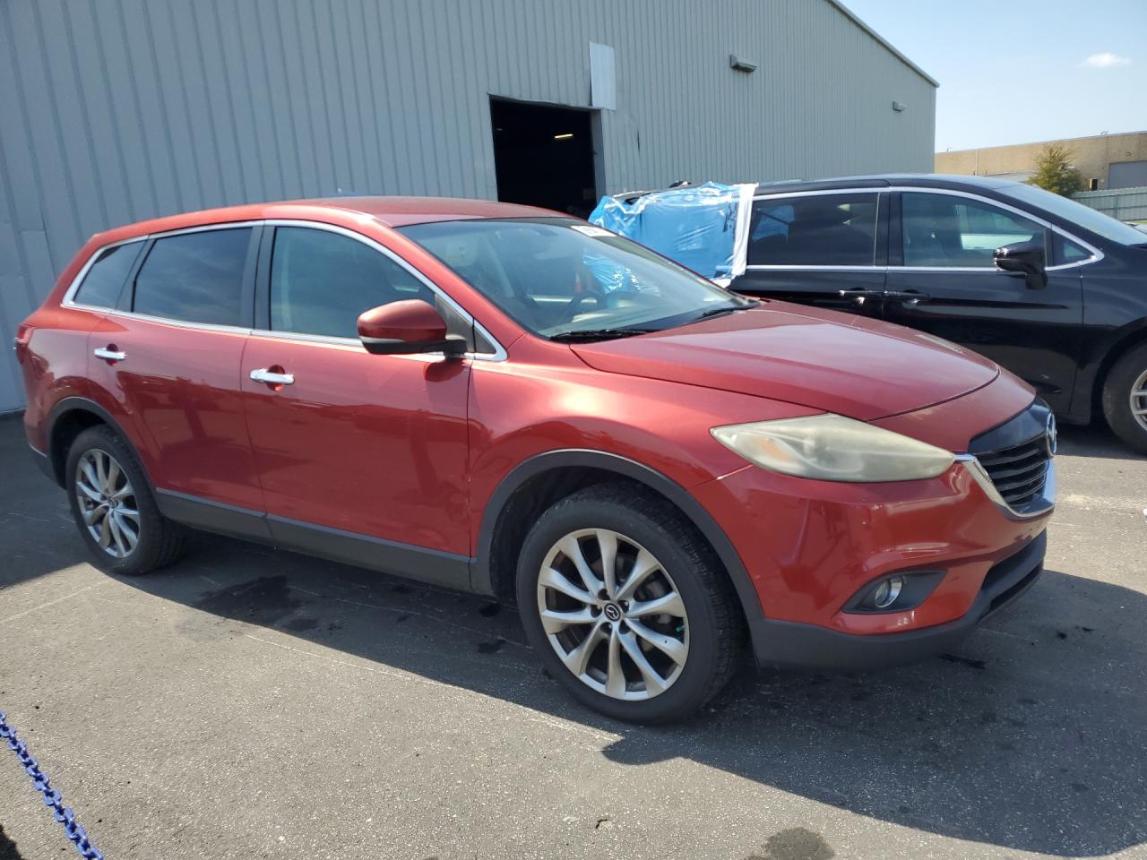 2014 Mazda Cx-9 Grand Touring Red vin: JM3TB2DA1E0430723 Damage: Right Front Door, Dent(S) W/ Paint Dmg, 1 To 2 Inches