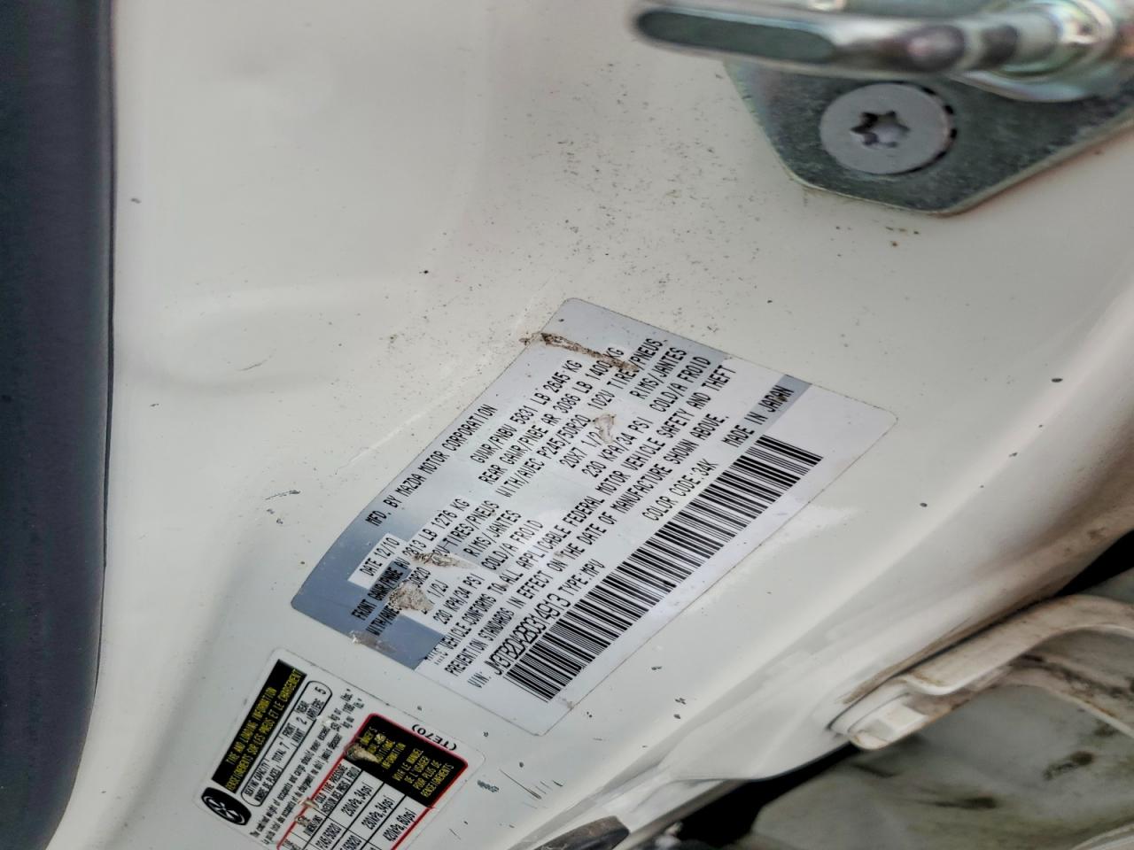 2011 Mazda Cx-9 White vin: JM3TB2DA2B0314913