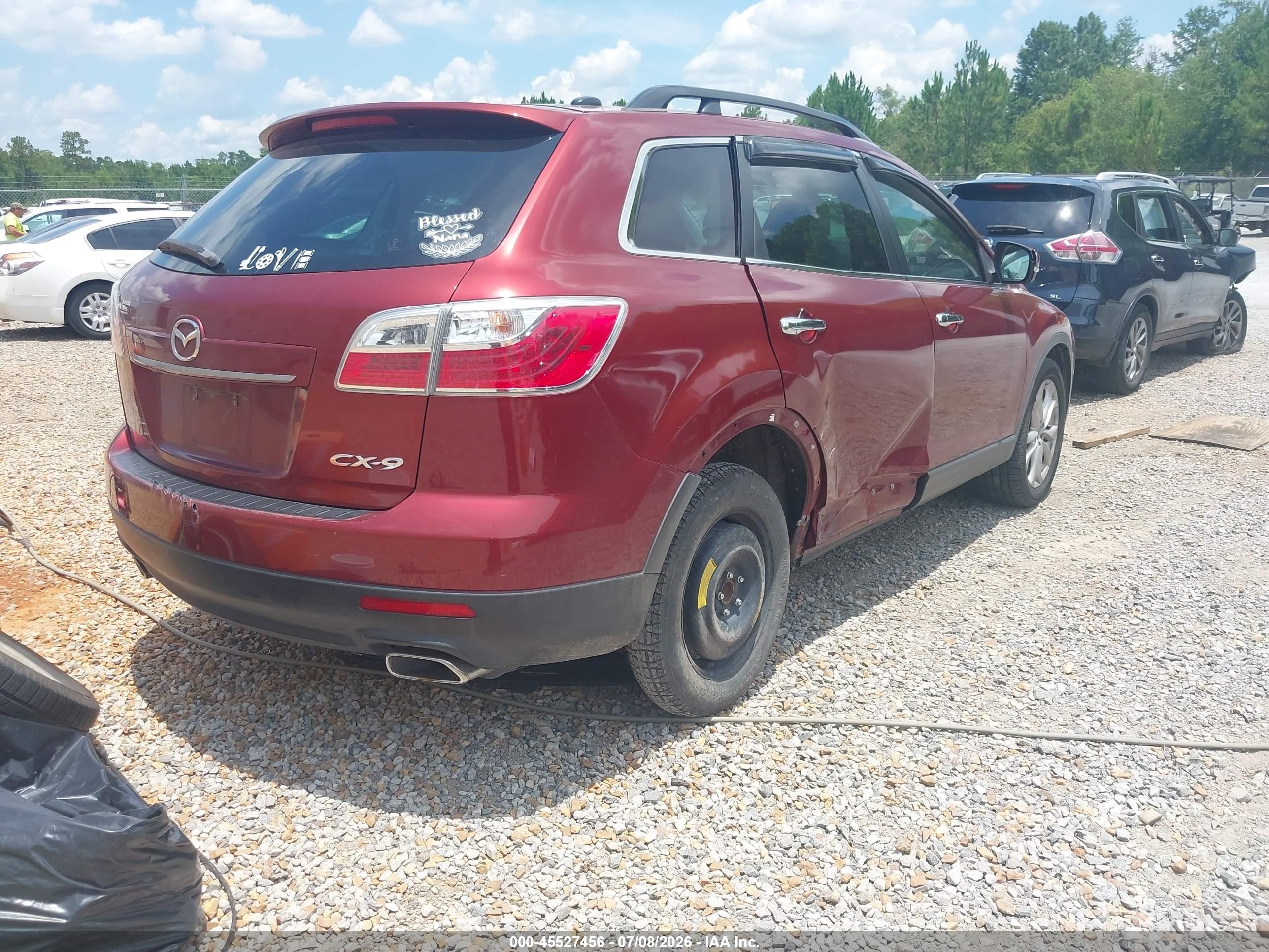 2011 Mazda Cx-9 Grand Touring Красный vin: JM3TB2DA2B0320419
