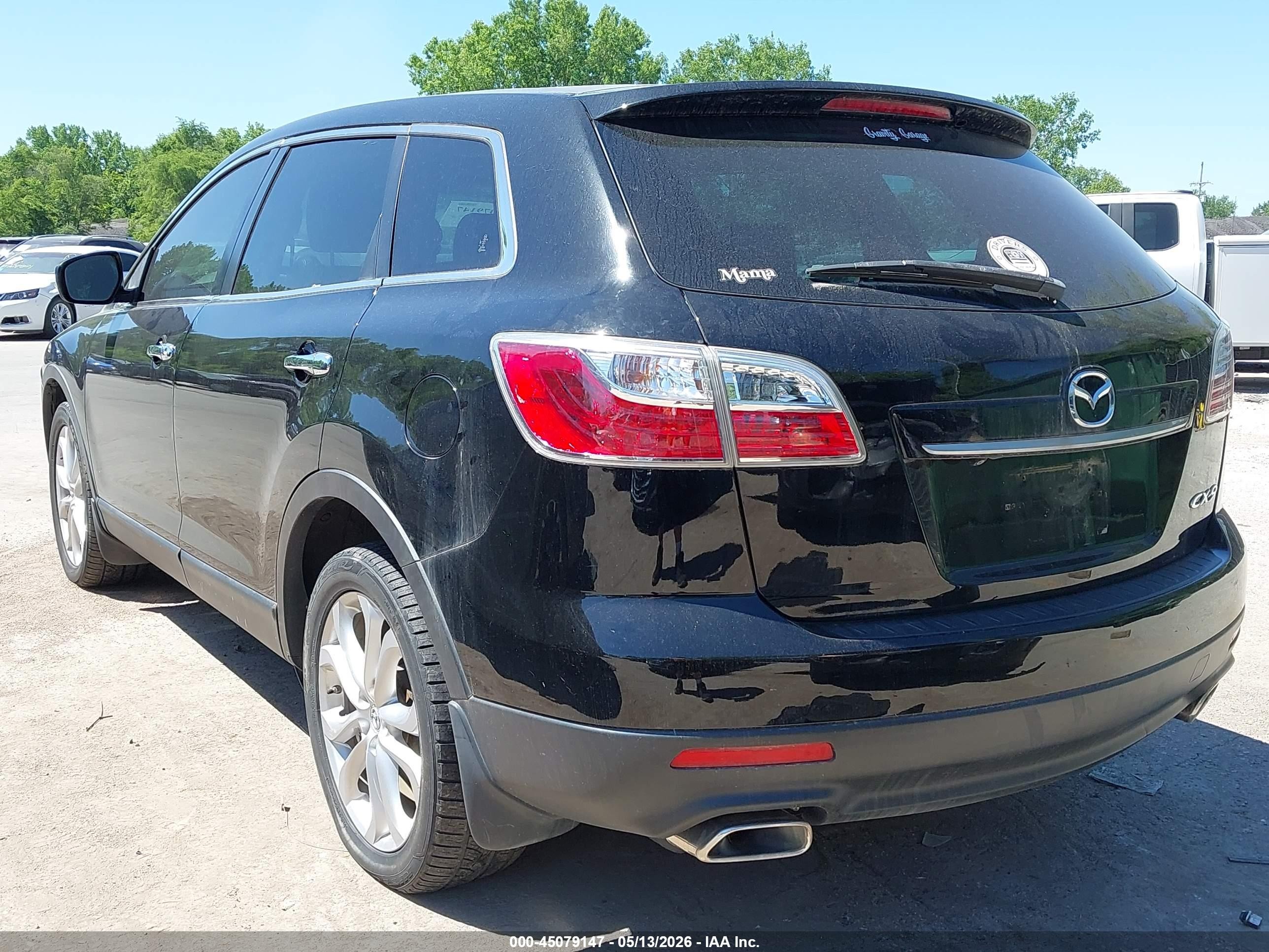 2011 Mazda Cx-9 Grand Touring Black vin: JM3TB2DA2B0323336