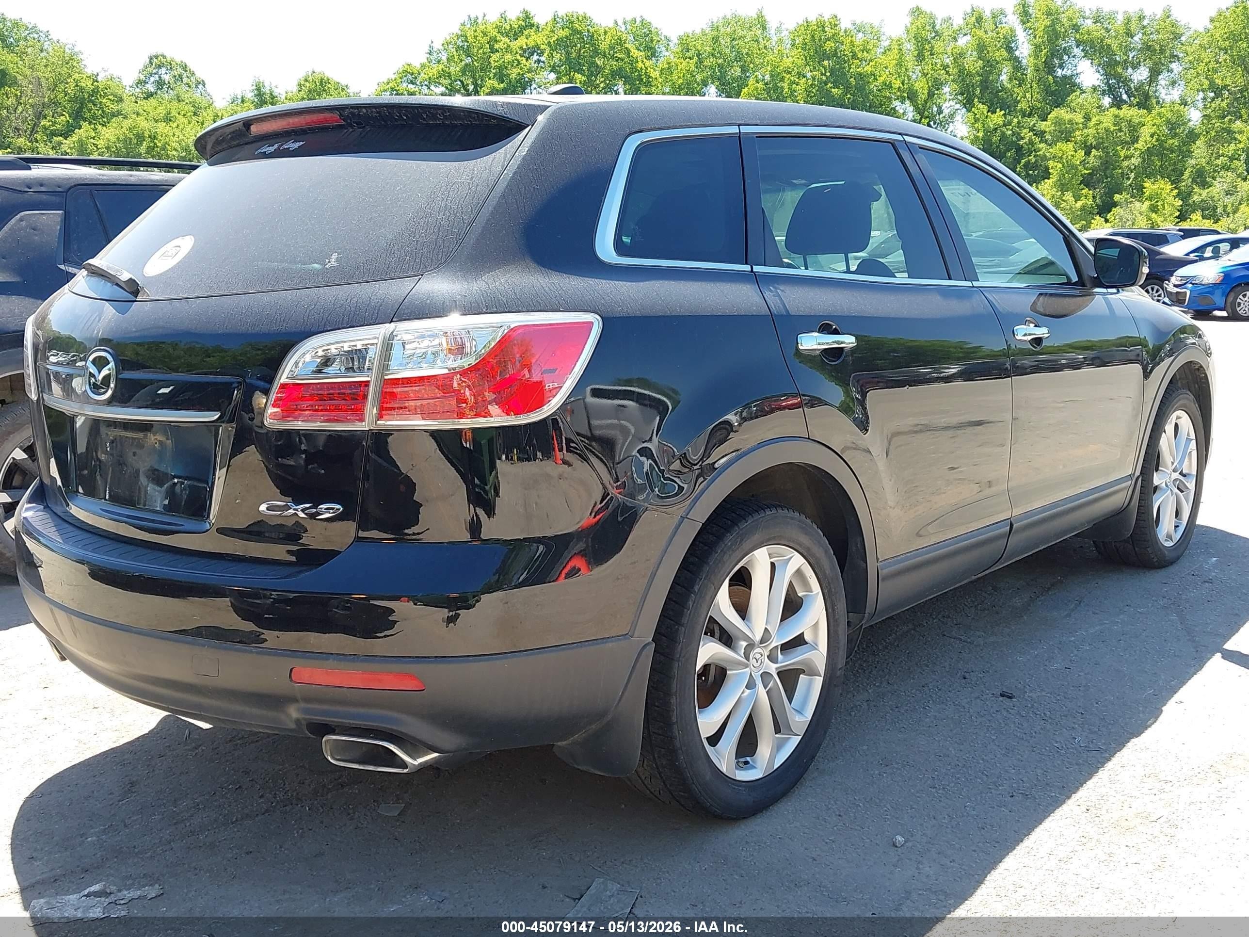 2011 Mazda Cx-9 Grand Touring Black vin: JM3TB2DA2B0323336