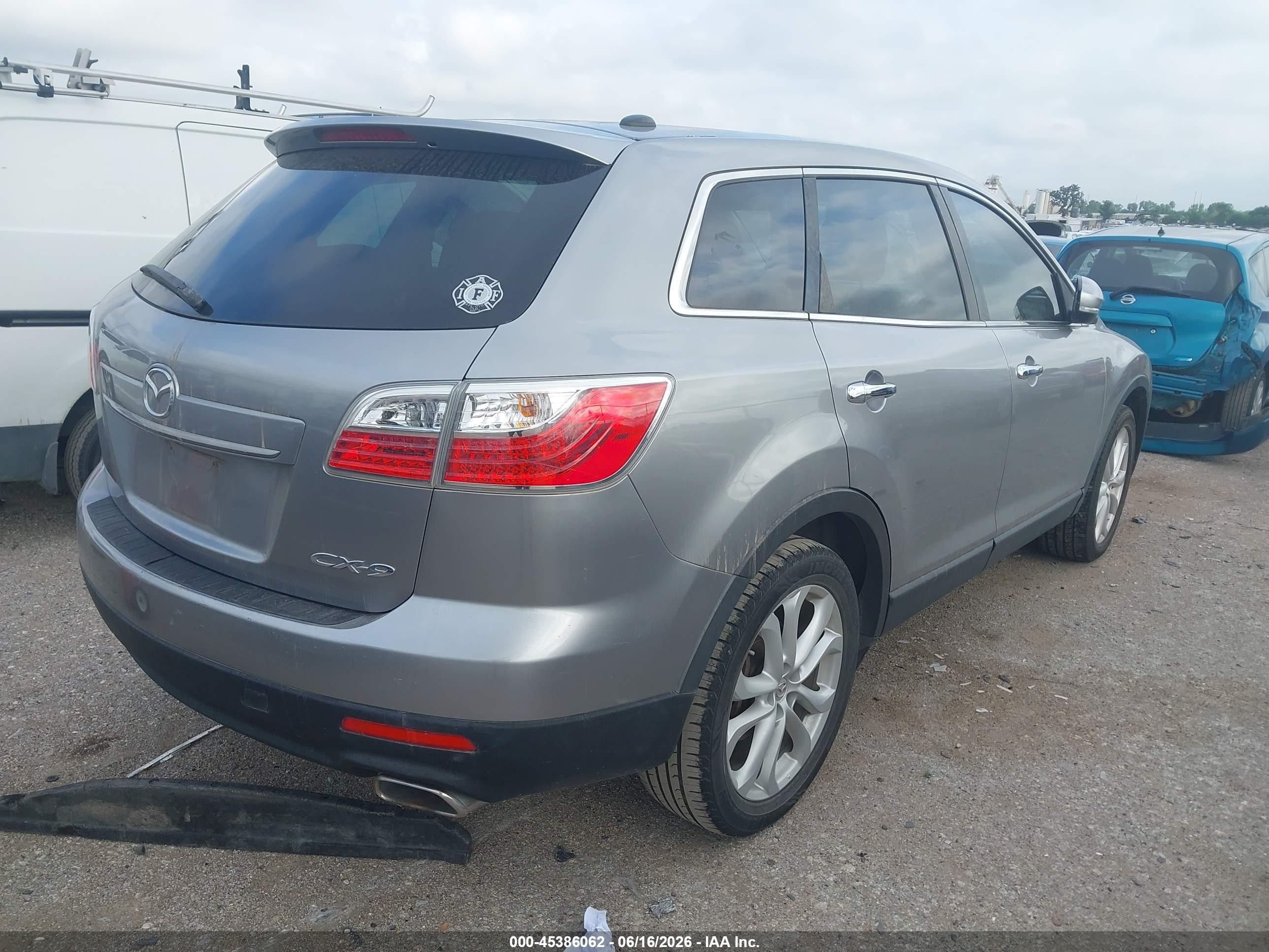 2012 Mazda Cx-9 Grand Touring Silver vin: JM3TB2DA2C0348304