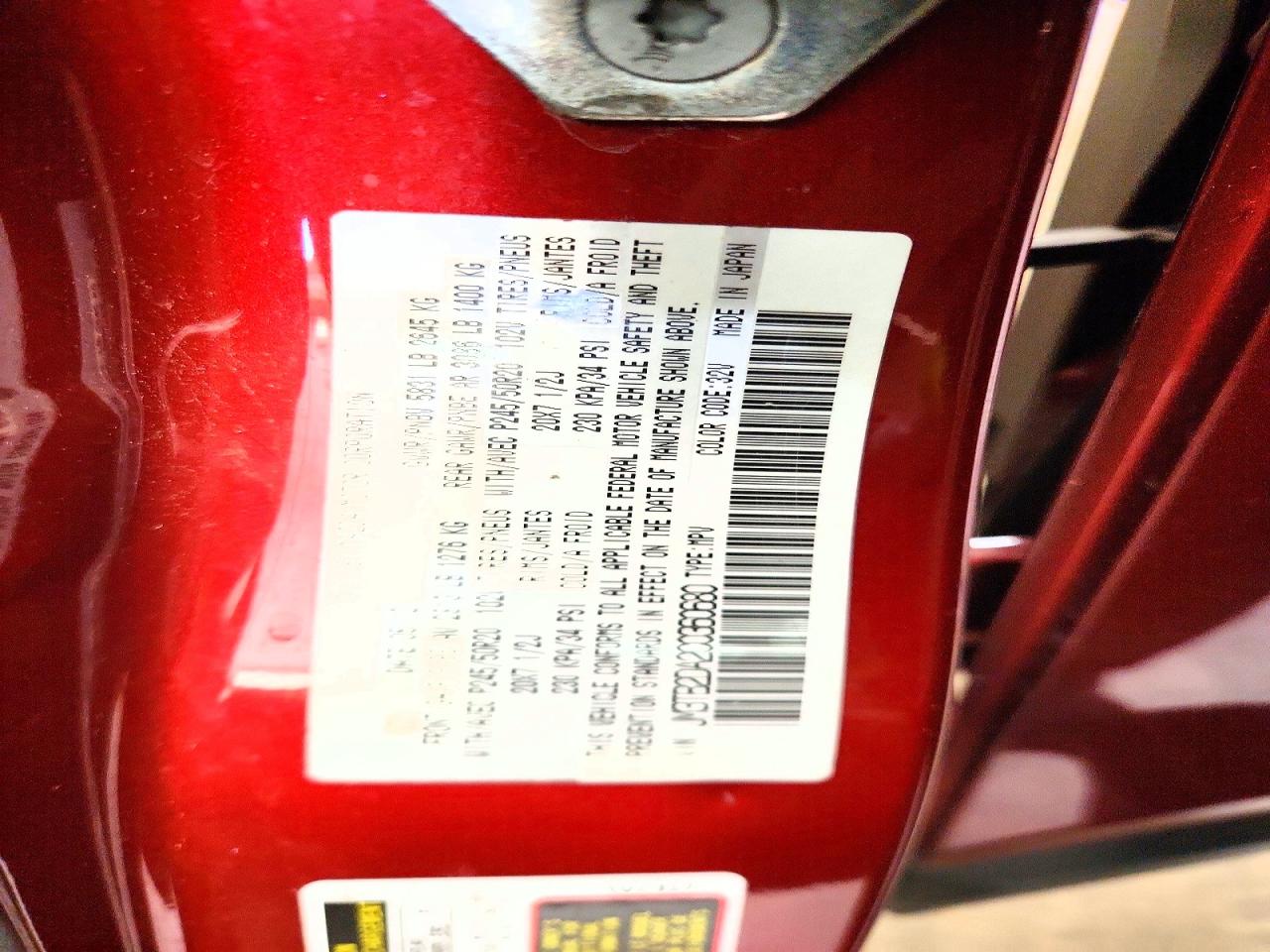 2012 Mazda Cx-9 Red vin: JM3TB2DA2C0360680
