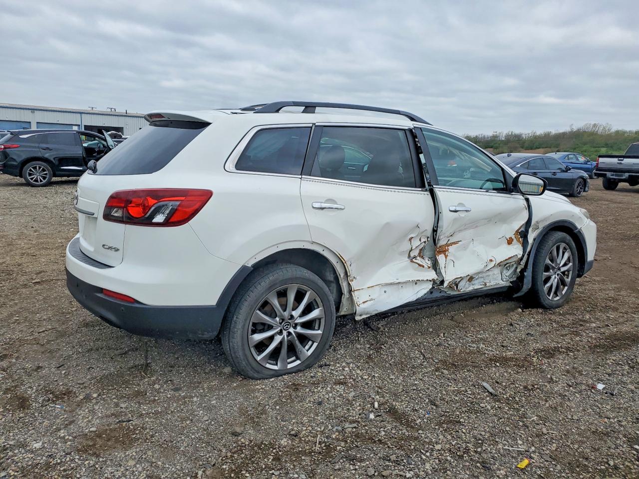 2015 Mazda Cx-9 Grand Touring White vin: JM3TB2DA2F0449430
