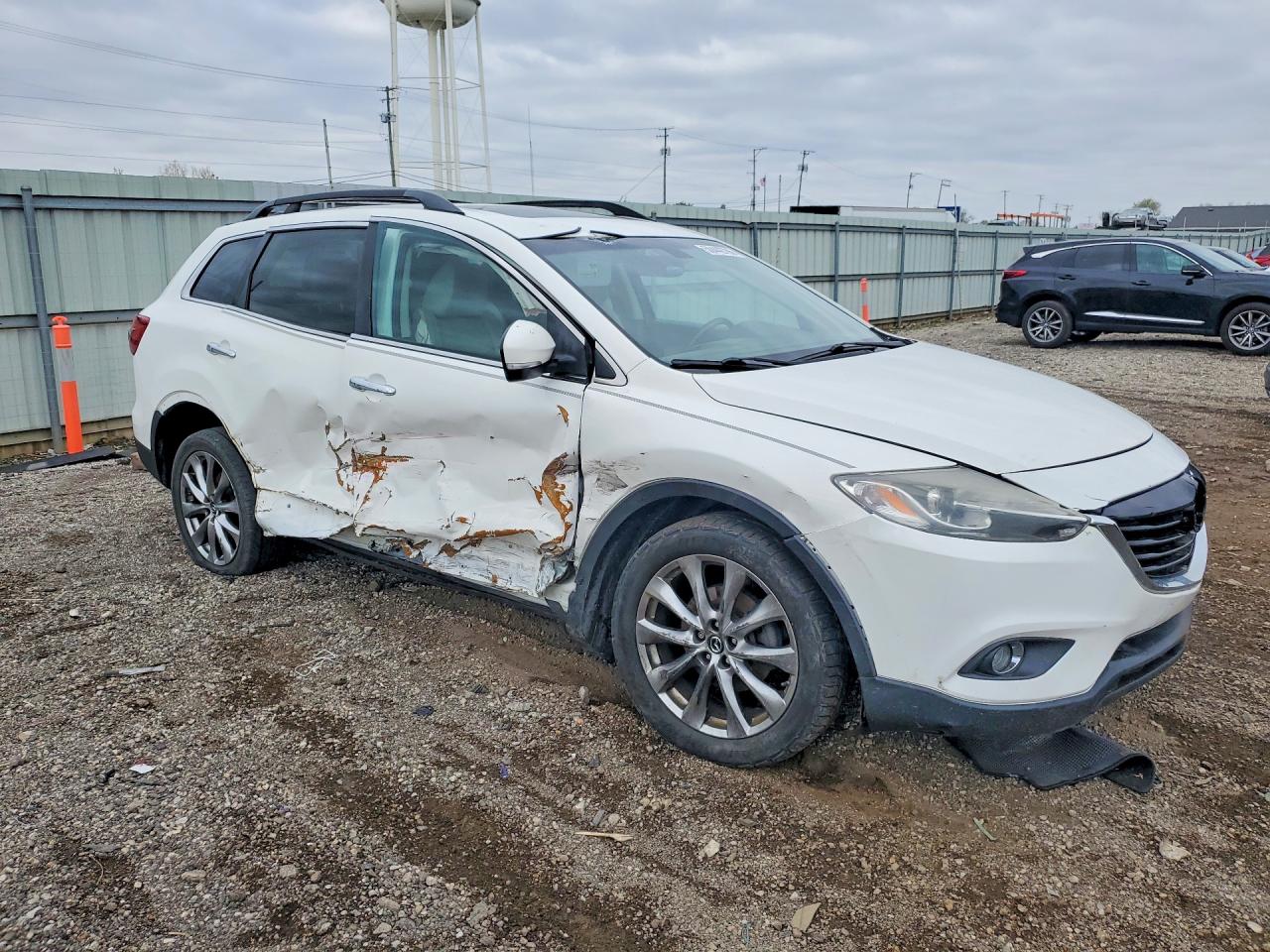 2015 Mazda Cx-9 Grand Touring White vin: JM3TB2DA2F0449430