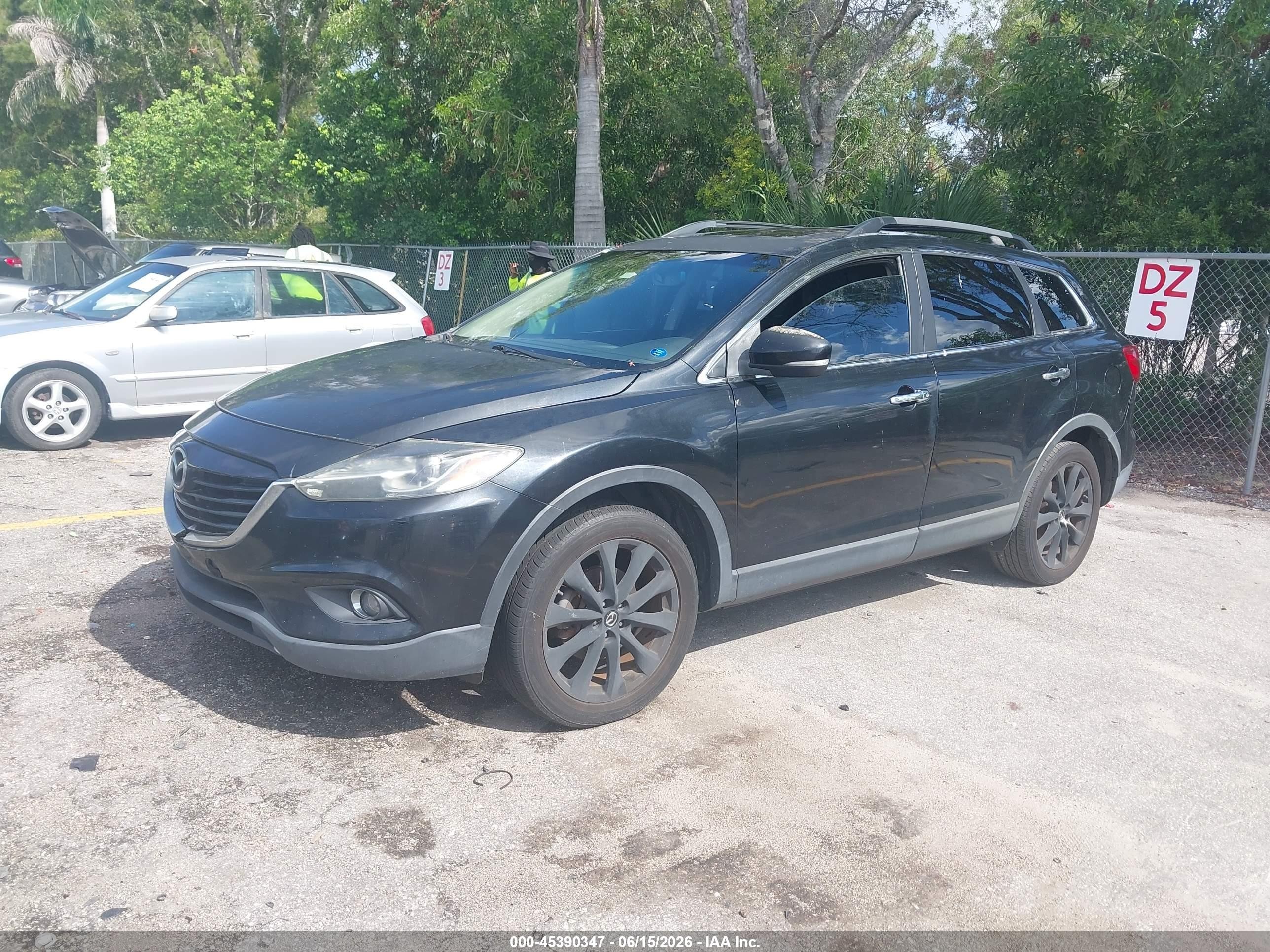 2015 Mazda Cx-9 Grand Touring Black vin: JM3TB2DA2F0459990