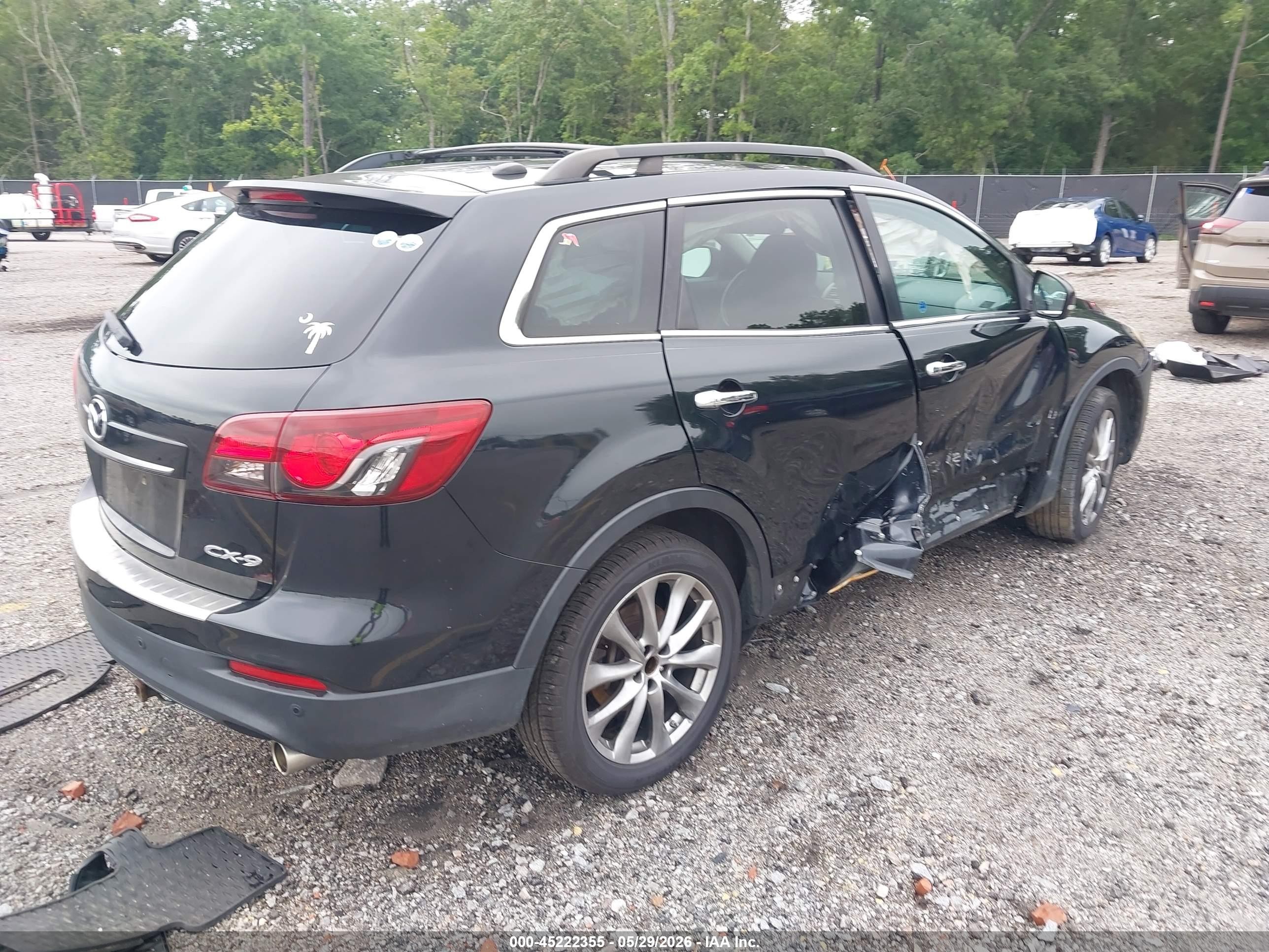 2015 Mazda Cx-9 Grand Touring Black vin: JM3TB2DA3F0455981