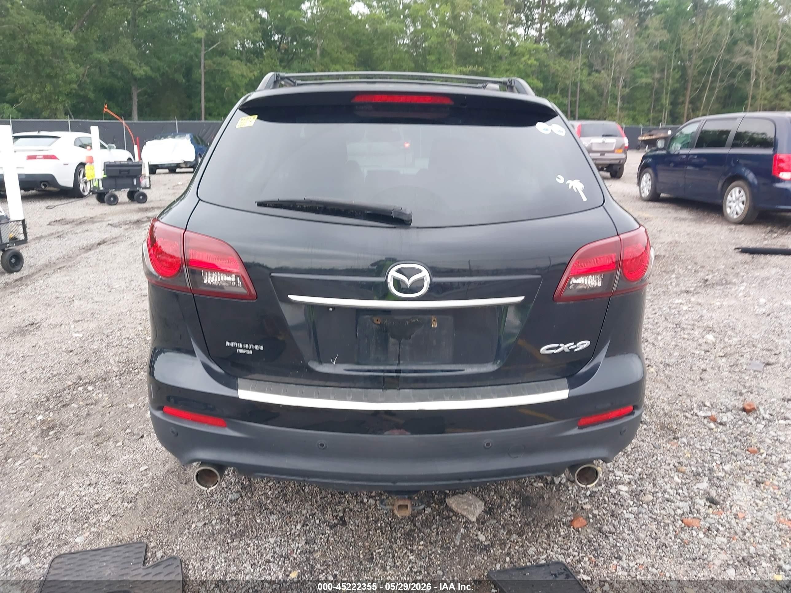 2015 Mazda Cx-9 Grand Touring Black vin: JM3TB2DA3F0455981