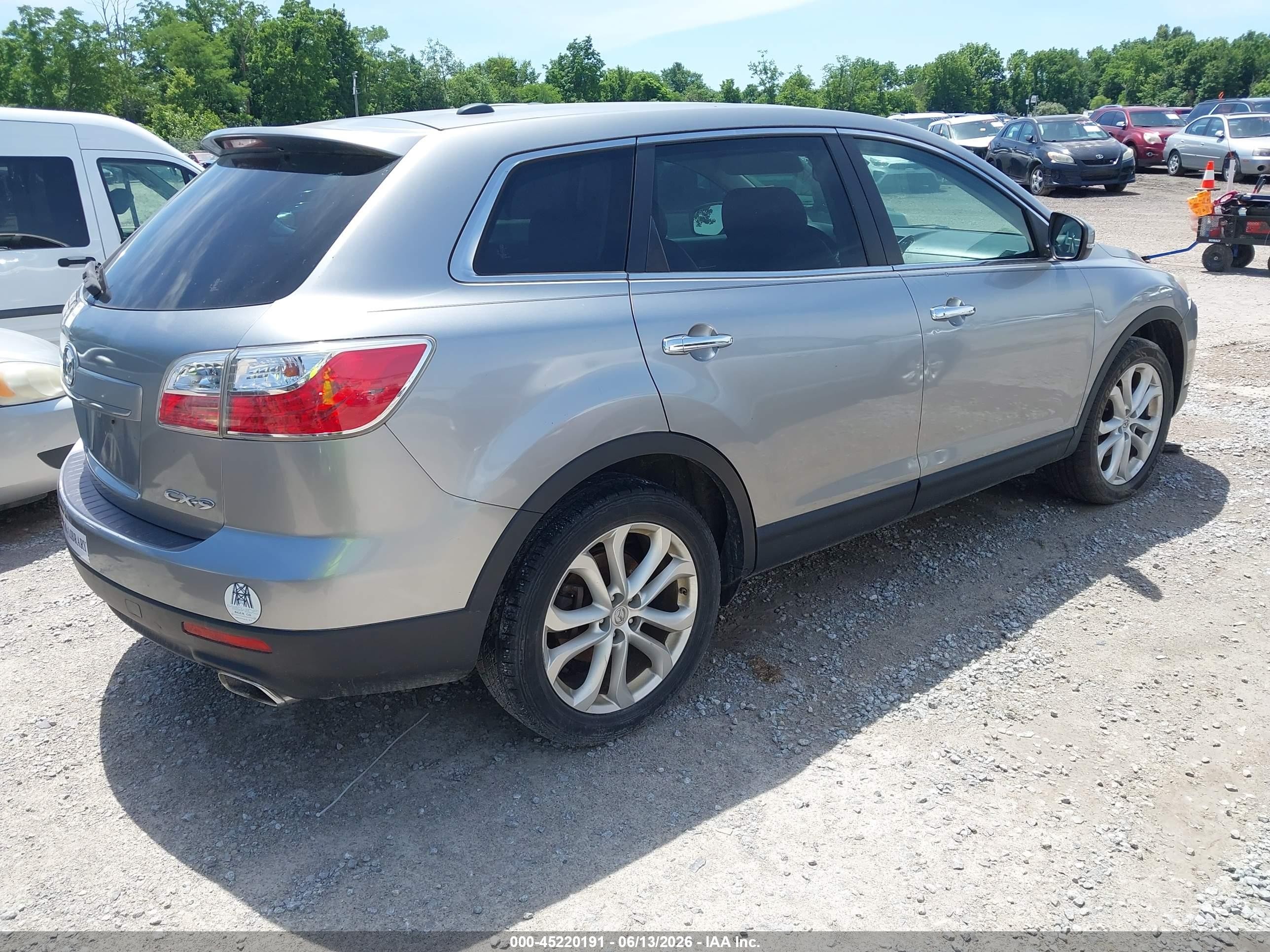 2011 Mazda Cx-9 Grand Touring Silver vin: JM3TB2DA4B0300379