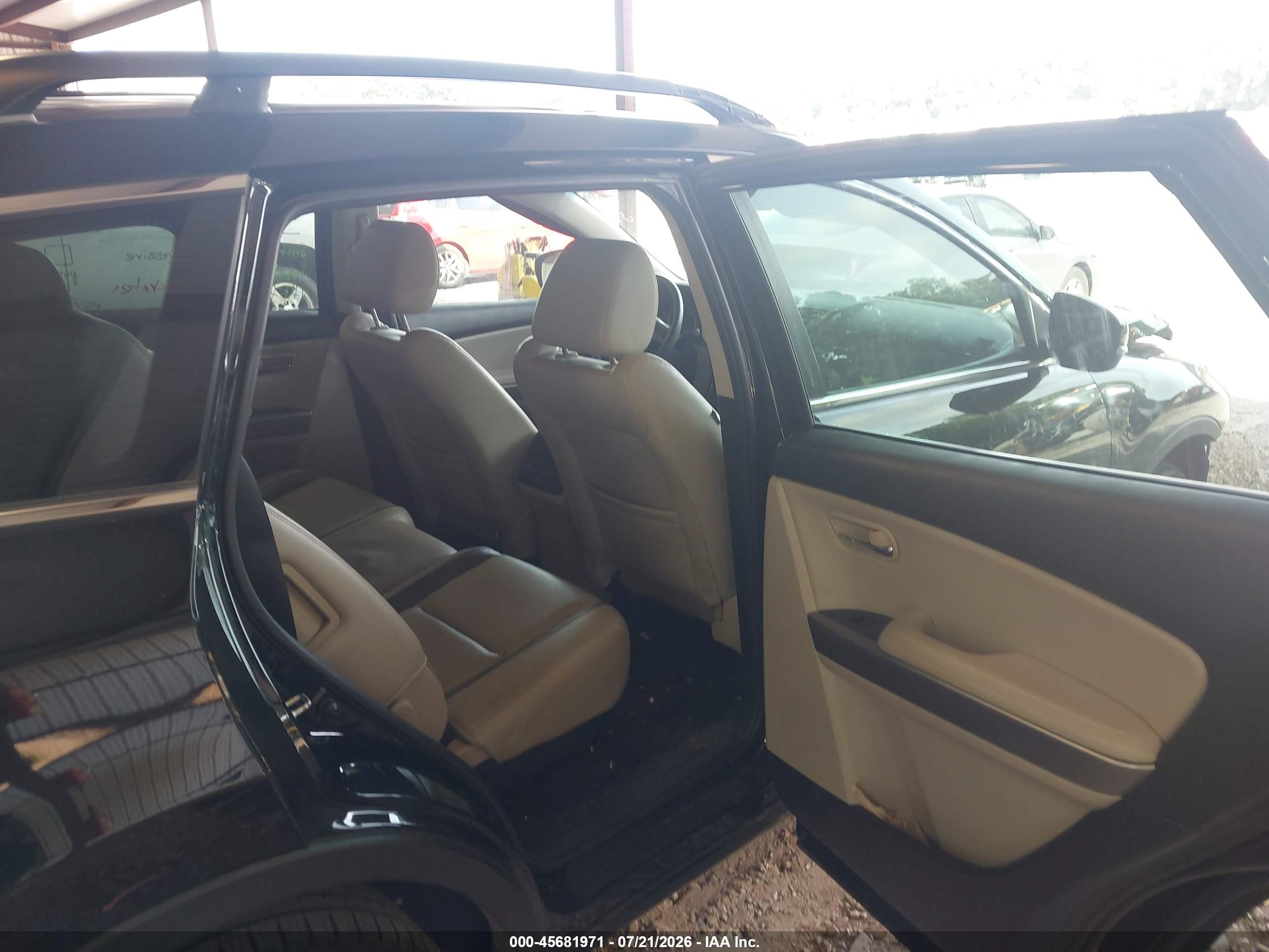 2012 Mazda Cx-9 Grand Touring Black vin: JM3TB2DA4C0339359