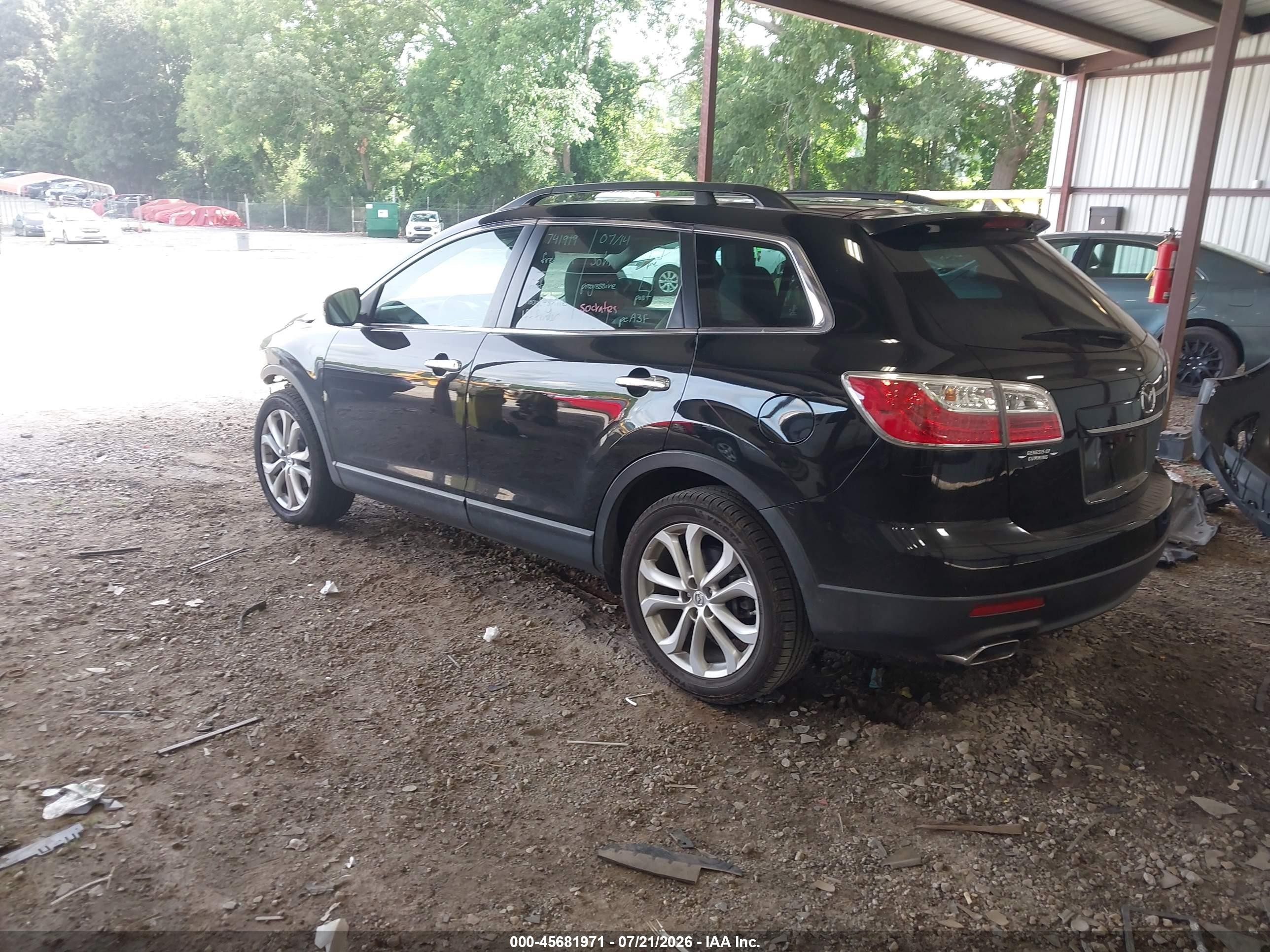 2012 Mazda Cx-9 Grand Touring Black vin: JM3TB2DA4C0339359