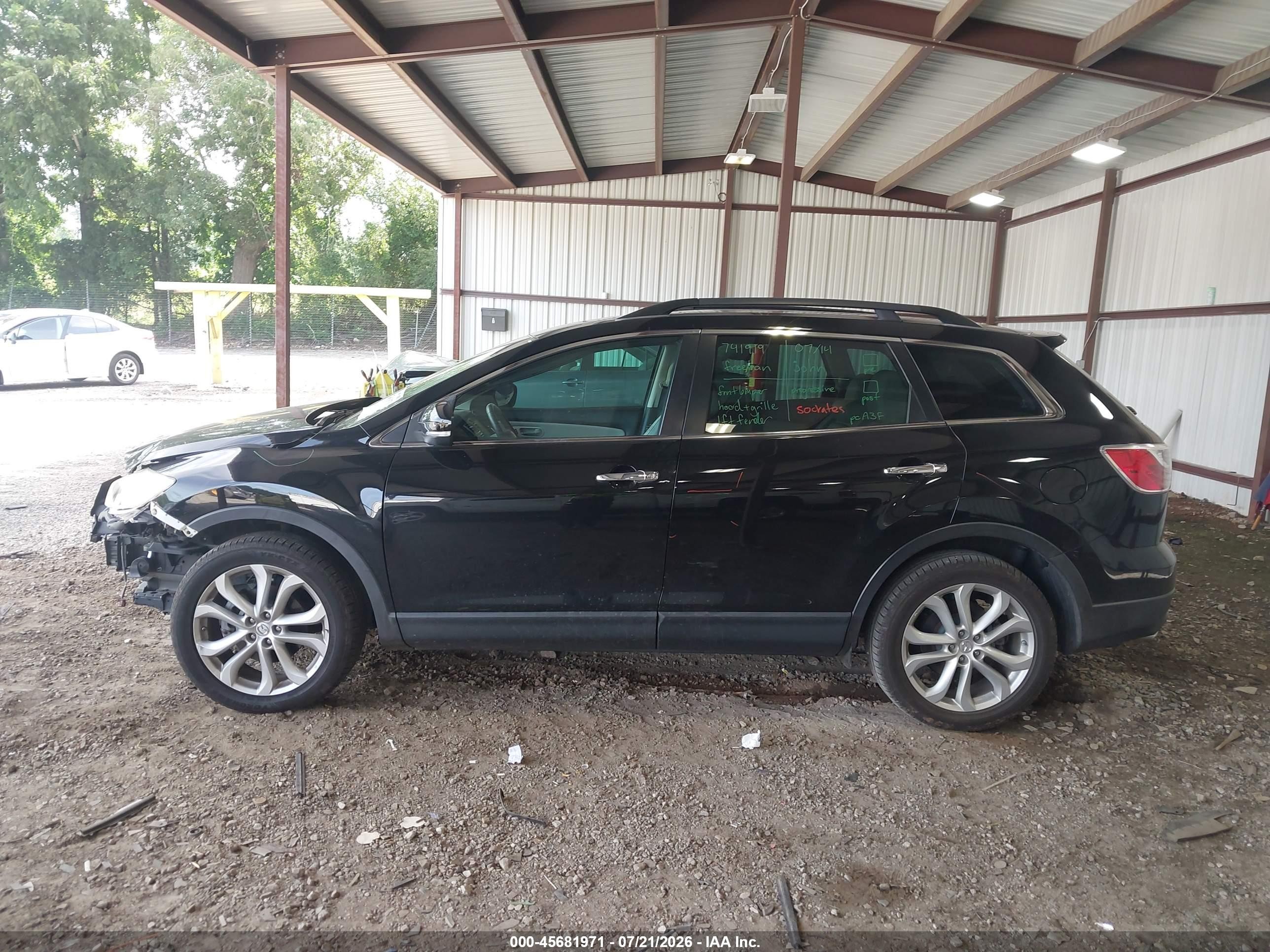 2012 Mazda Cx-9 Grand Touring Black vin: JM3TB2DA4C0339359