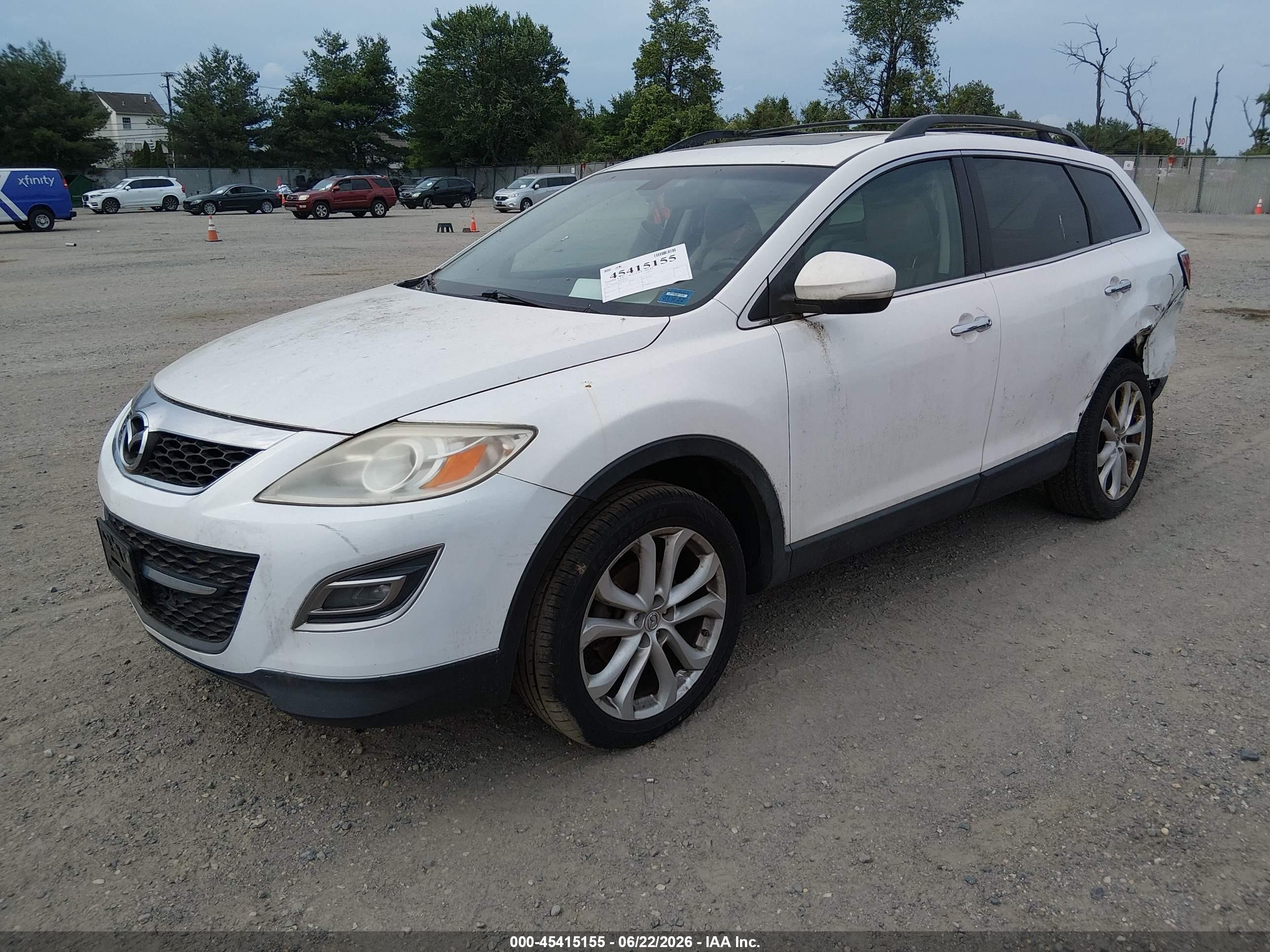 2012 Mazda Cx-9 Grand Touring White vin: JM3TB2DA4C0353147