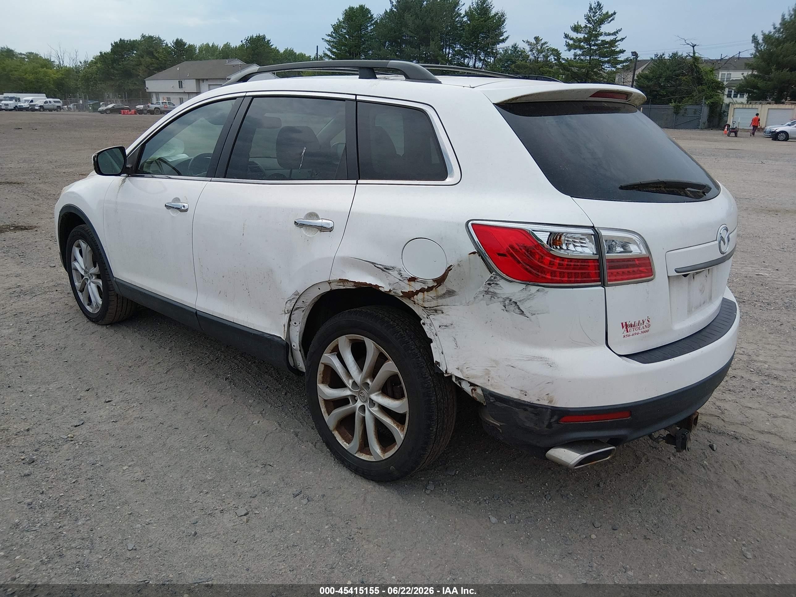 2012 Mazda Cx-9 Grand Touring White vin: JM3TB2DA4C0353147