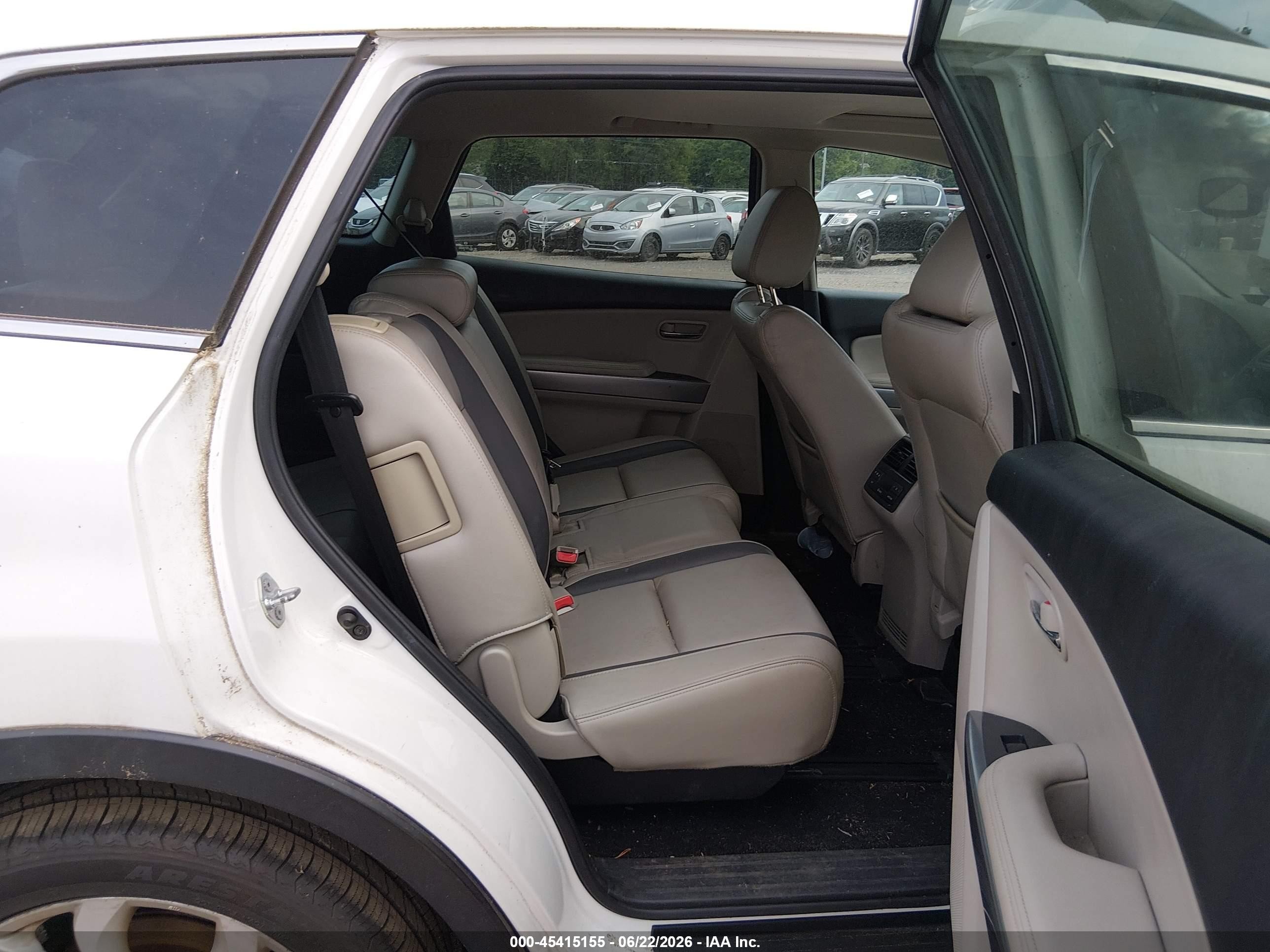 2012 Mazda Cx-9 Grand Touring White vin: JM3TB2DA4C0353147