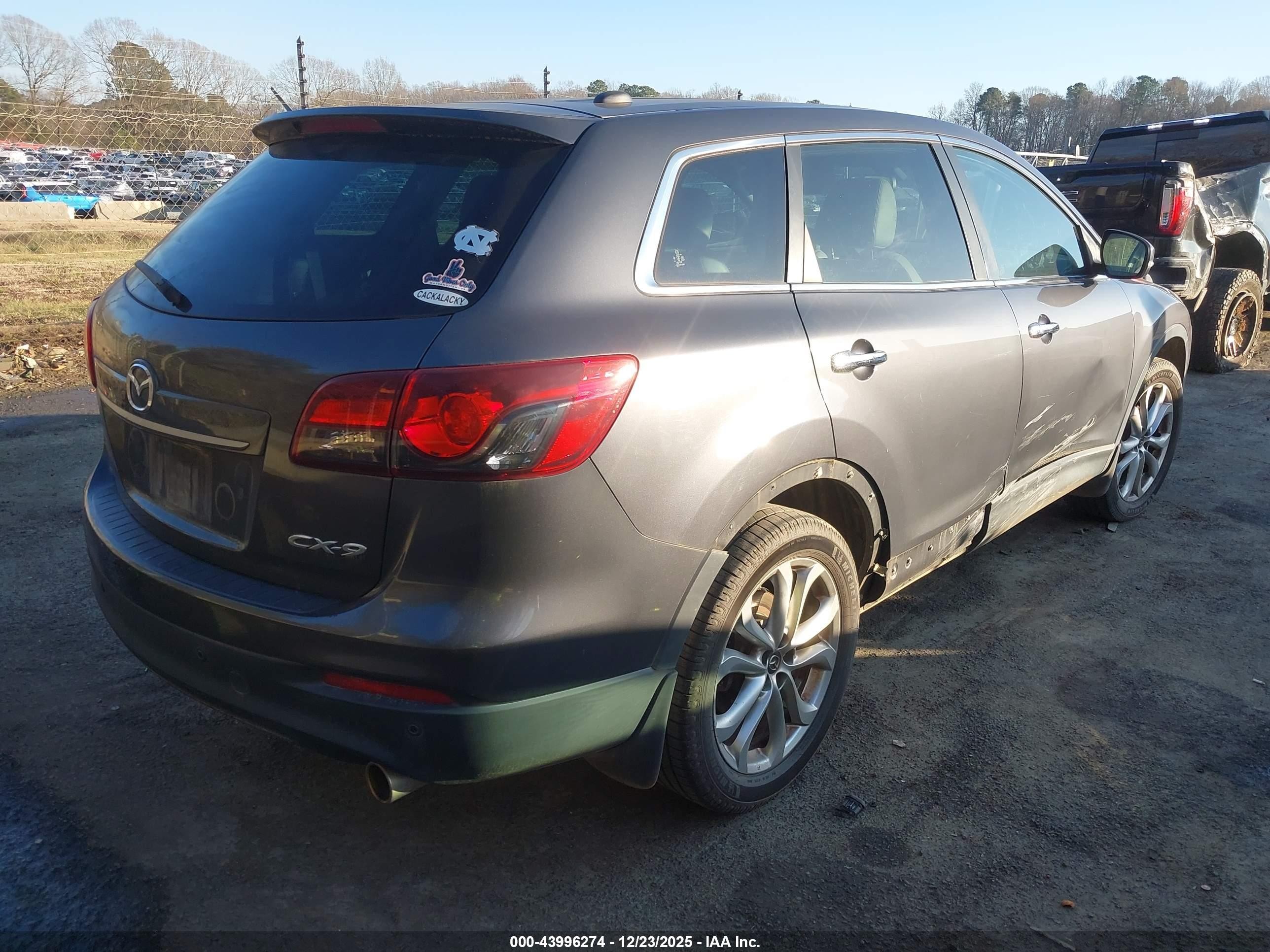 2013 Mazda Cx-9 Grand Touring Gray vin: JM3TB2DA4D0408987