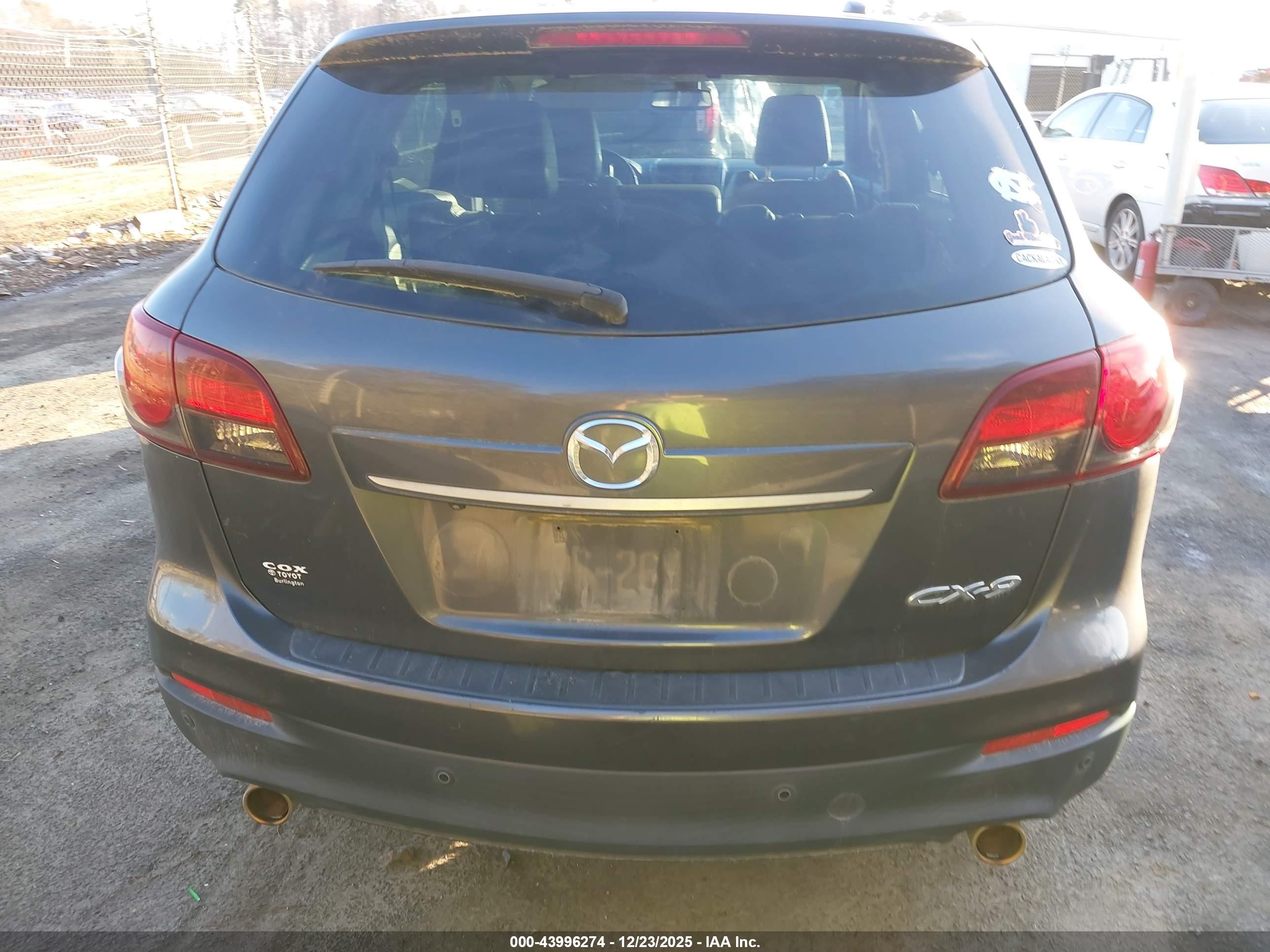2013 Mazda Cx-9 Grand Touring Gray vin: JM3TB2DA4D0408987