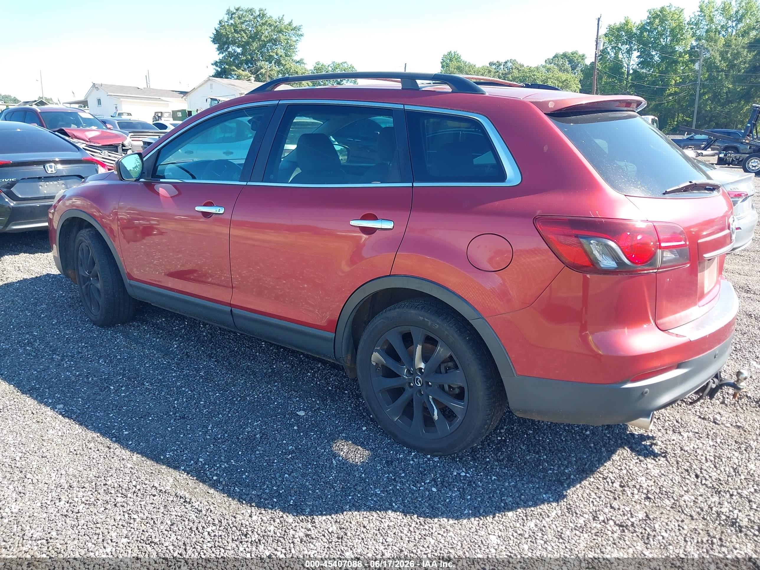 2015 Mazda Cx-9 Grand Touring Red vin: JM3TB2DA4F0463586