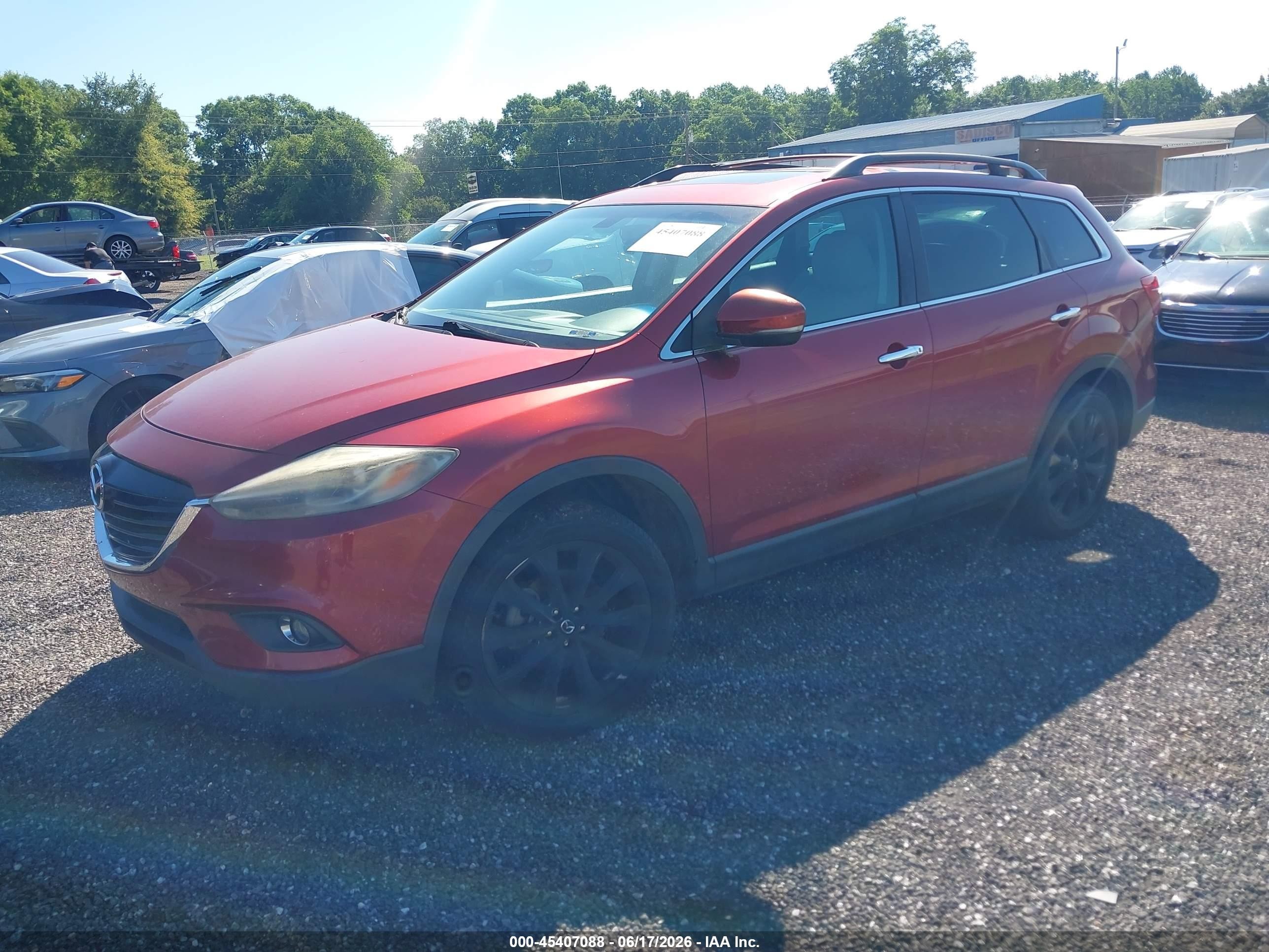 2015 Mazda Cx-9 Grand Touring Red vin: JM3TB2DA4F0463586