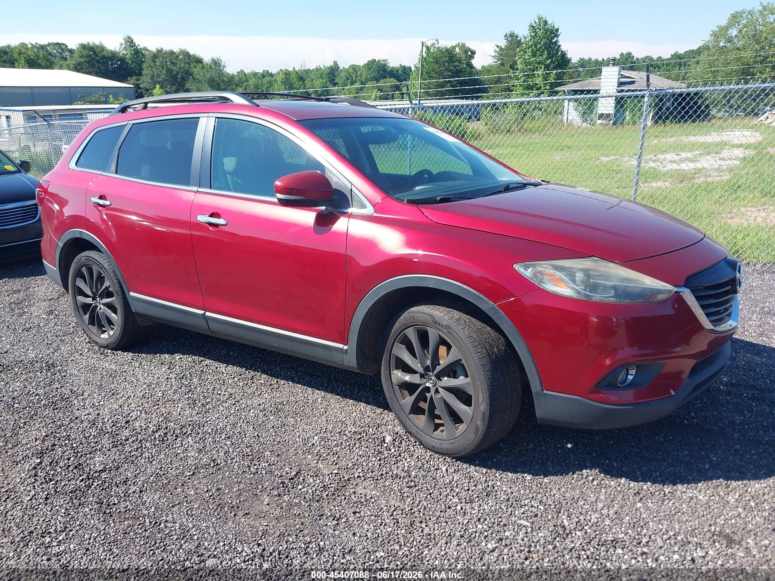 2015 Mazda Cx-9 Grand Touring Red vin: JM3TB2DA4F0463586