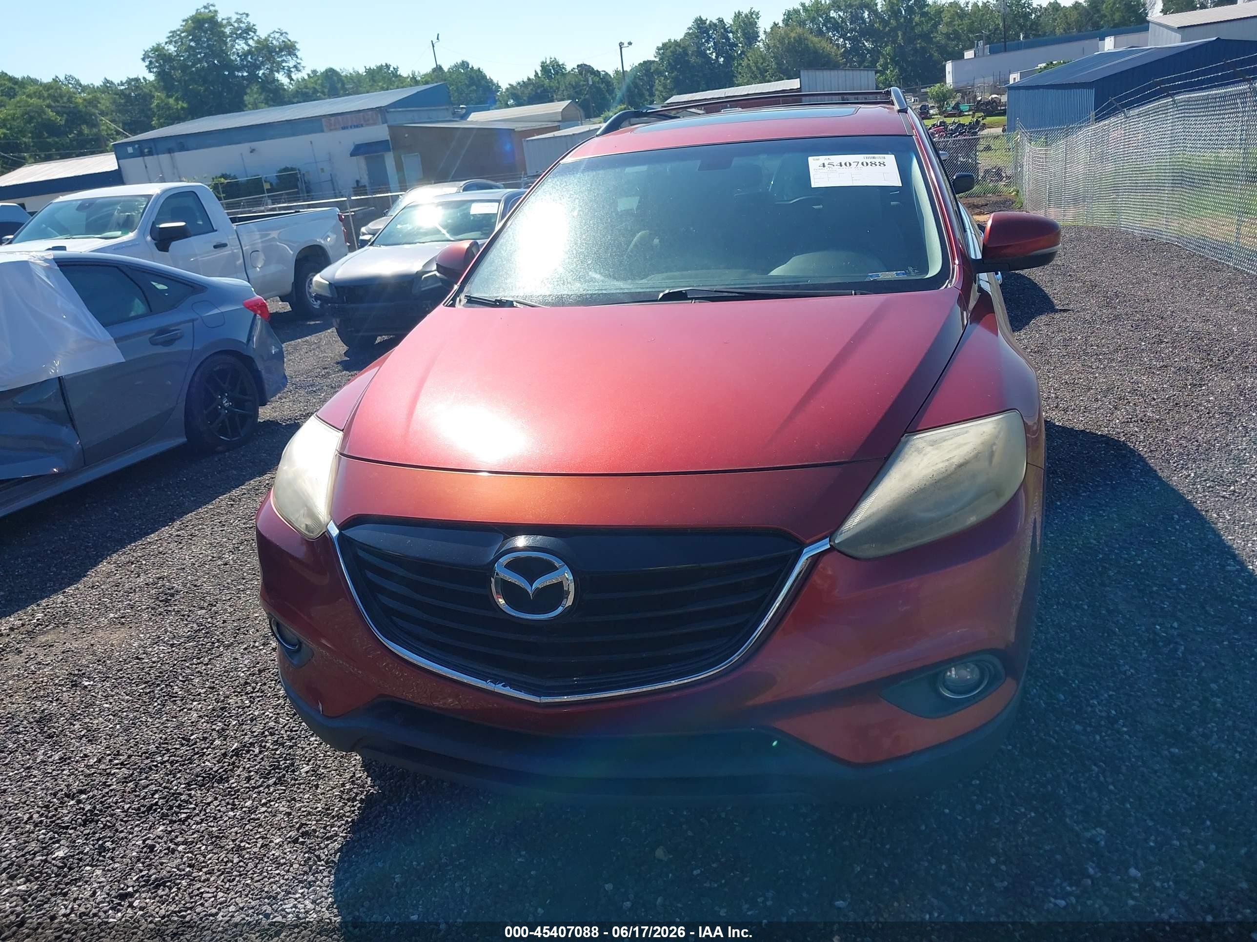 2015 Mazda Cx-9 Grand Touring Red vin: JM3TB2DA4F0463586