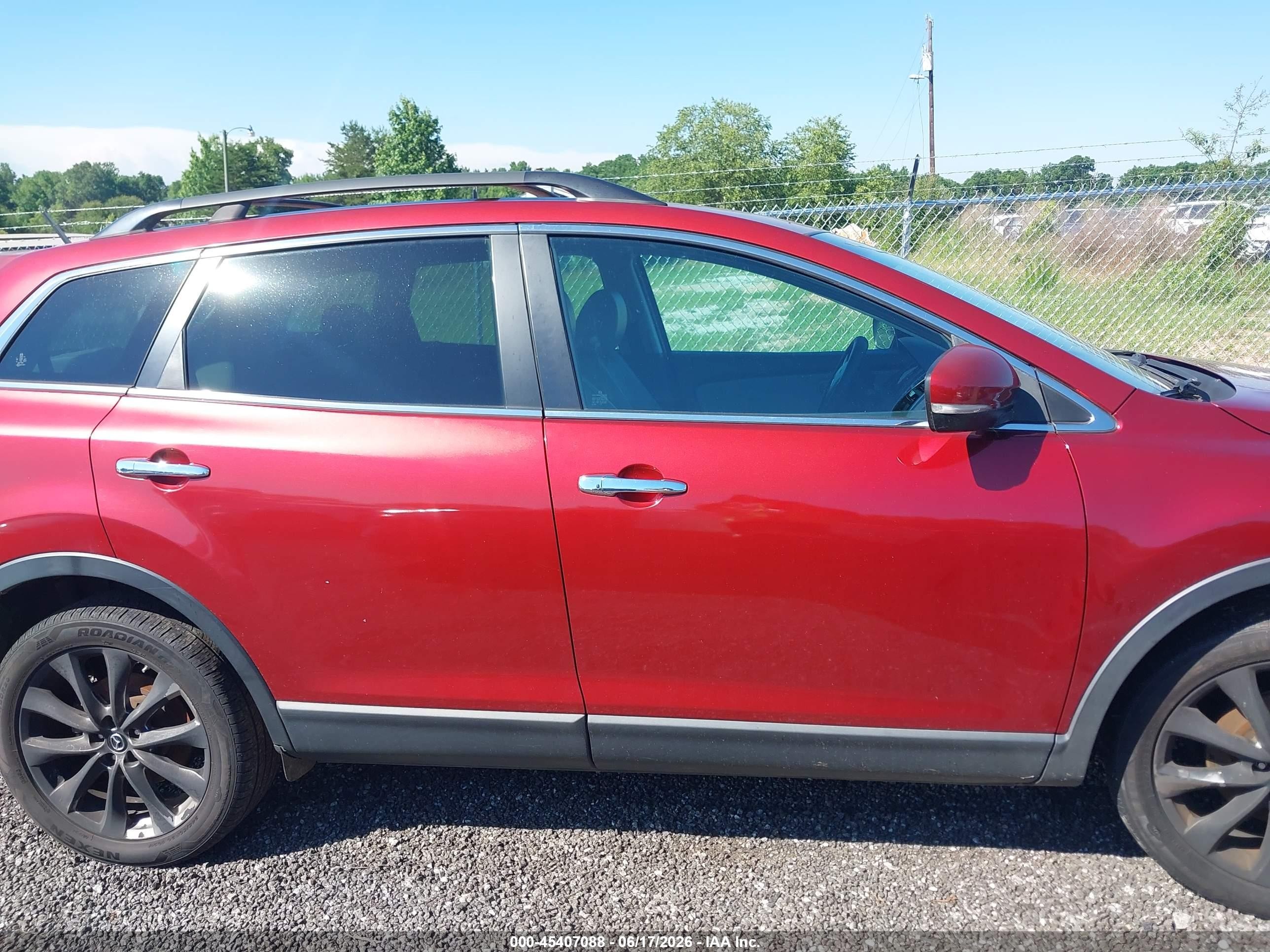 2015 Mazda Cx-9 Grand Touring Red vin: JM3TB2DA4F0463586