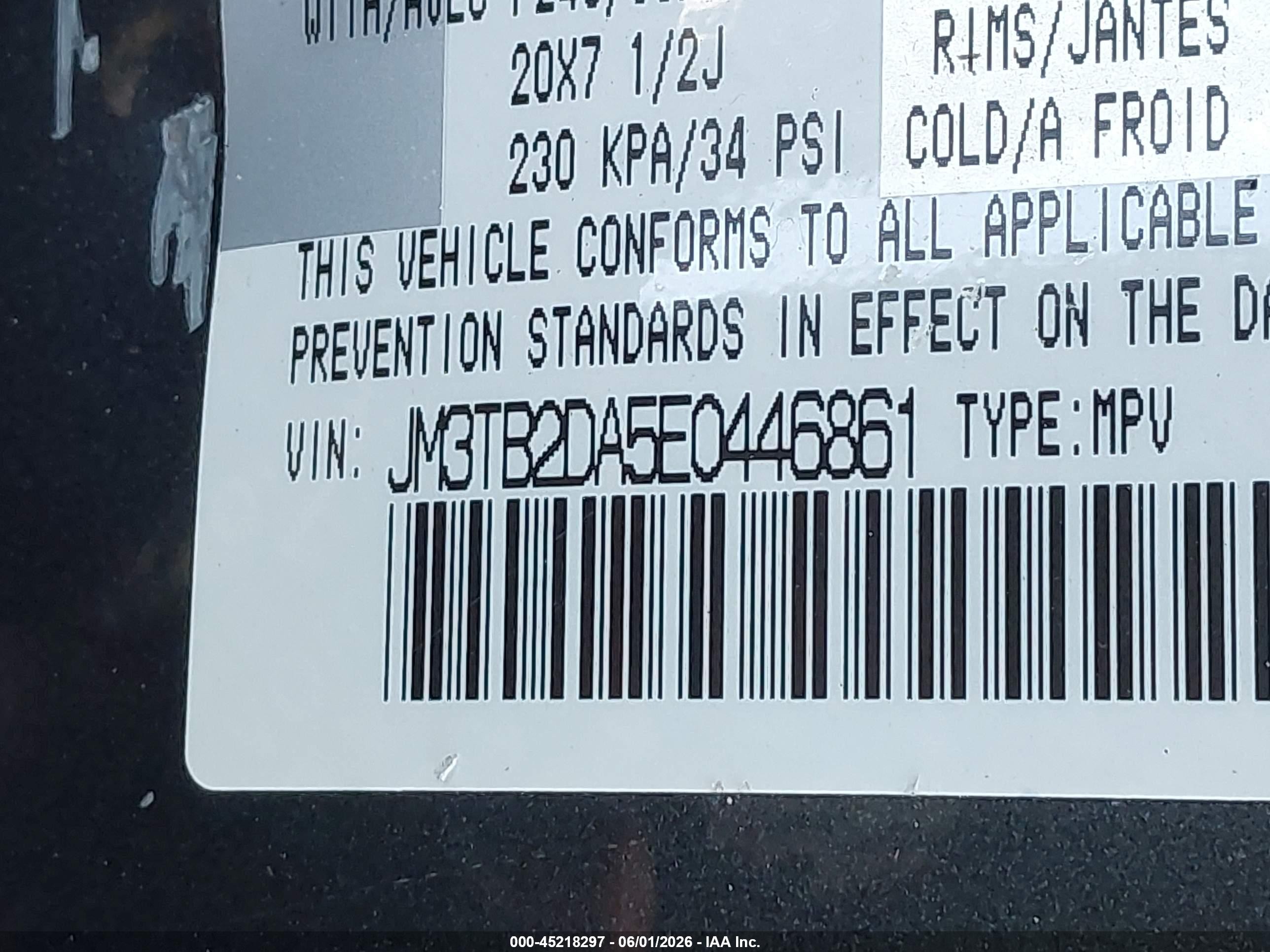 2014 Mazda Cx-9 Grand Touring Серый vin: JM3TB2DA5E0446861
