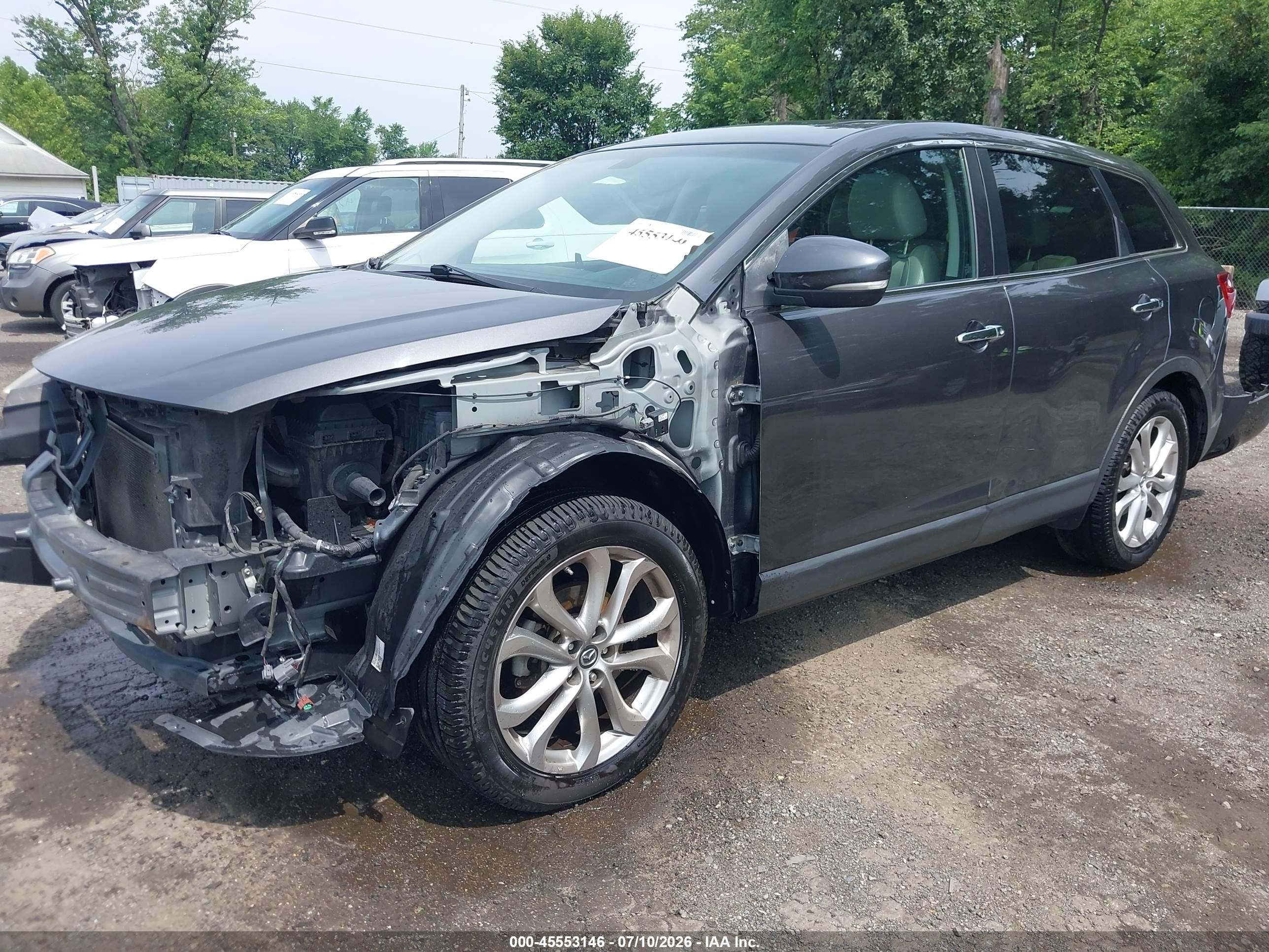 2013 Mazda Cx-9 Grand Touring Gray vin: JM3TB2DA6D0402642