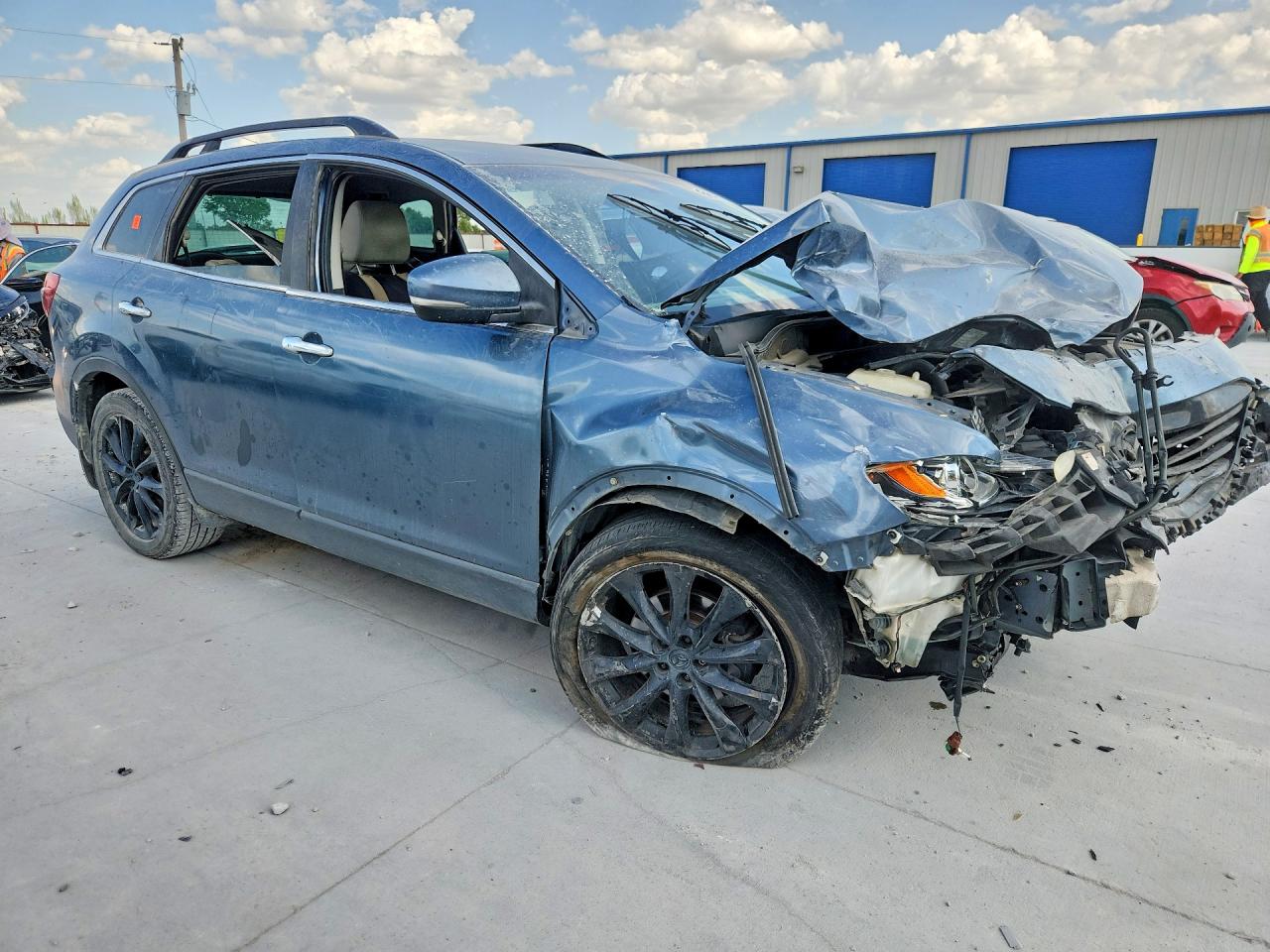 2014 Mazda Cx-9 Grand Touring Blue vin: JM3TB2DA6E0427381