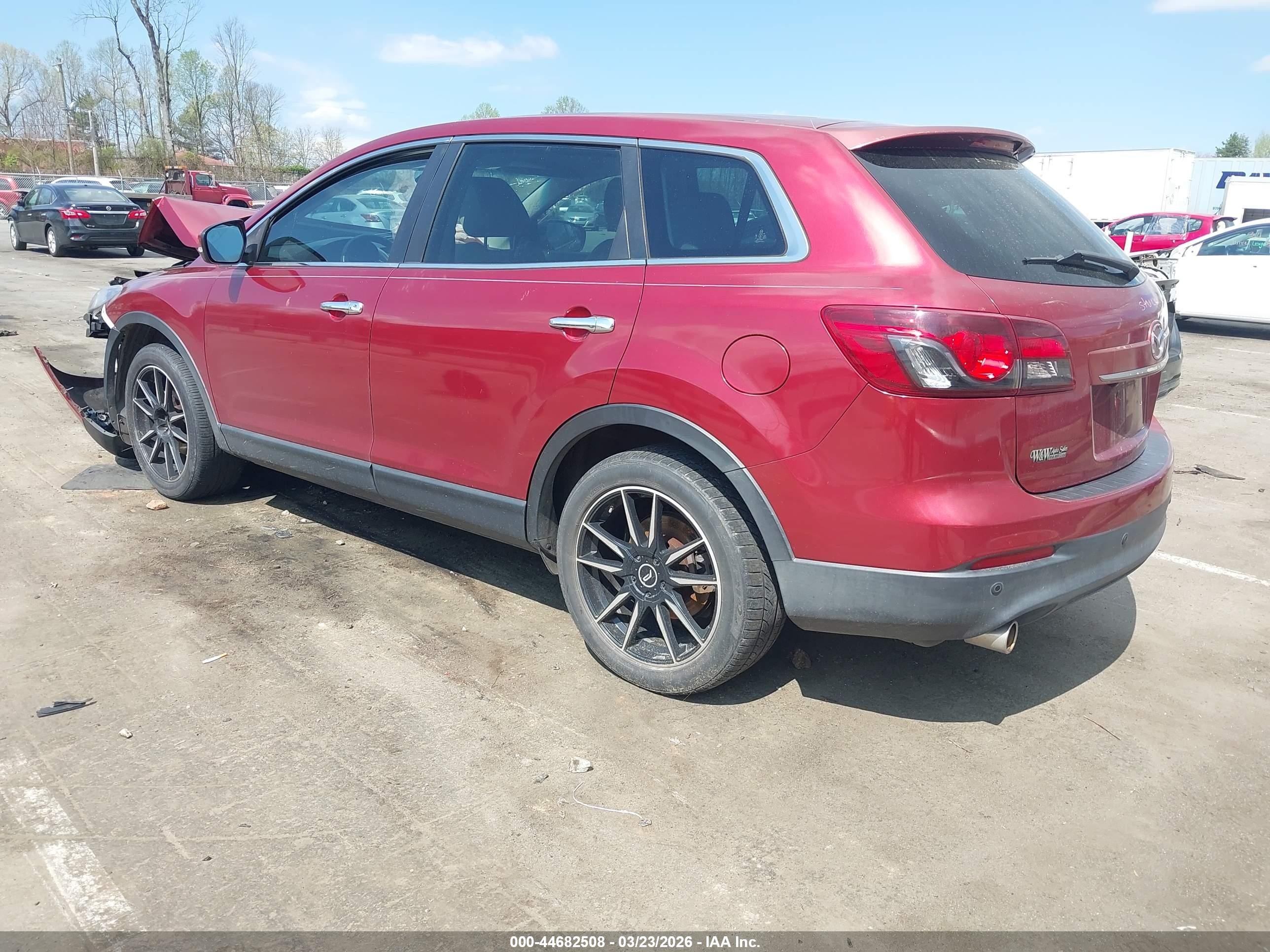 2014 Mazda Cx-9 Grand Touring Red vin: JM3TB2DA6E0442401