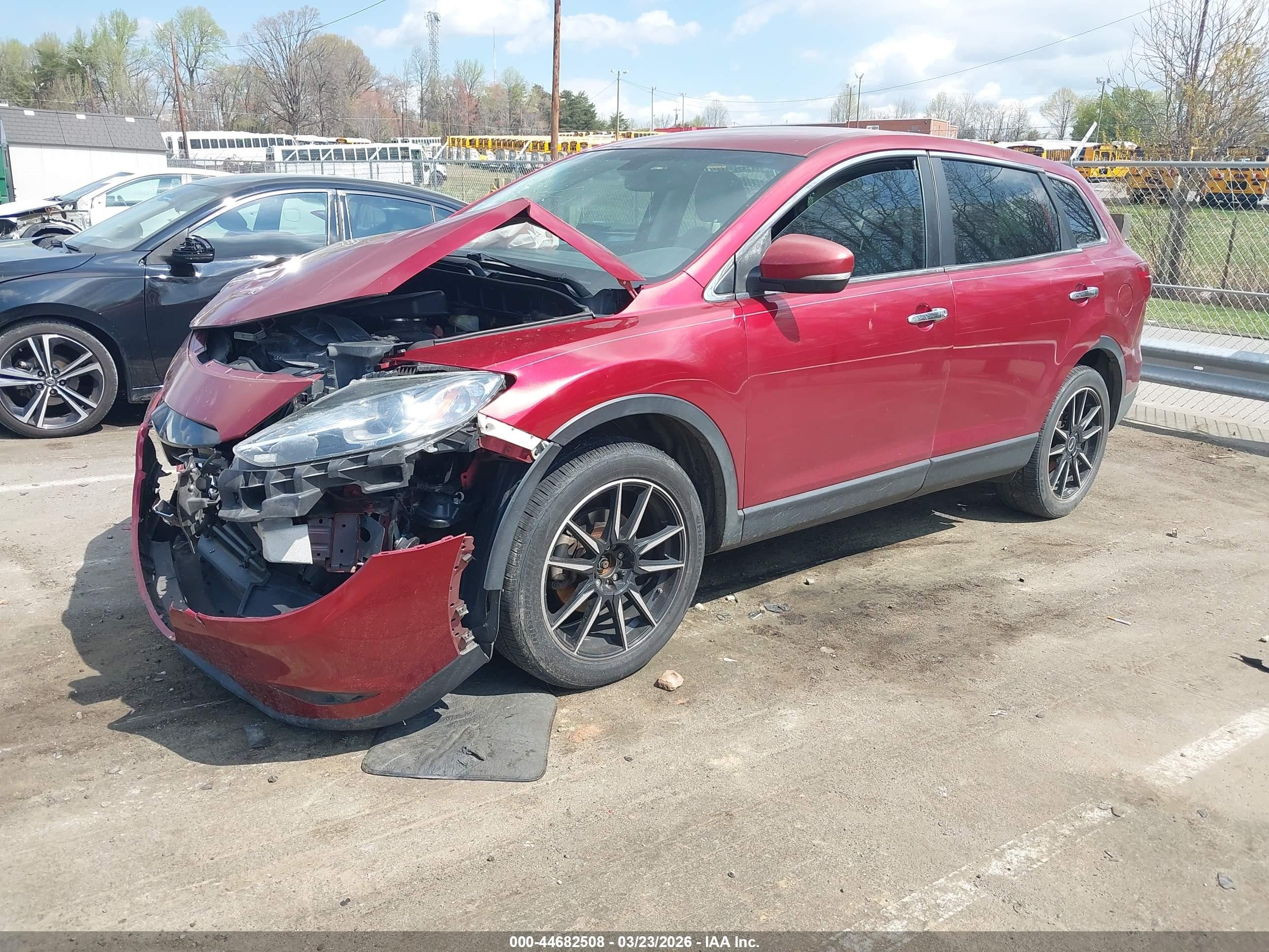 2014 Mazda Cx-9 Grand Touring Red vin: JM3TB2DA6E0442401
