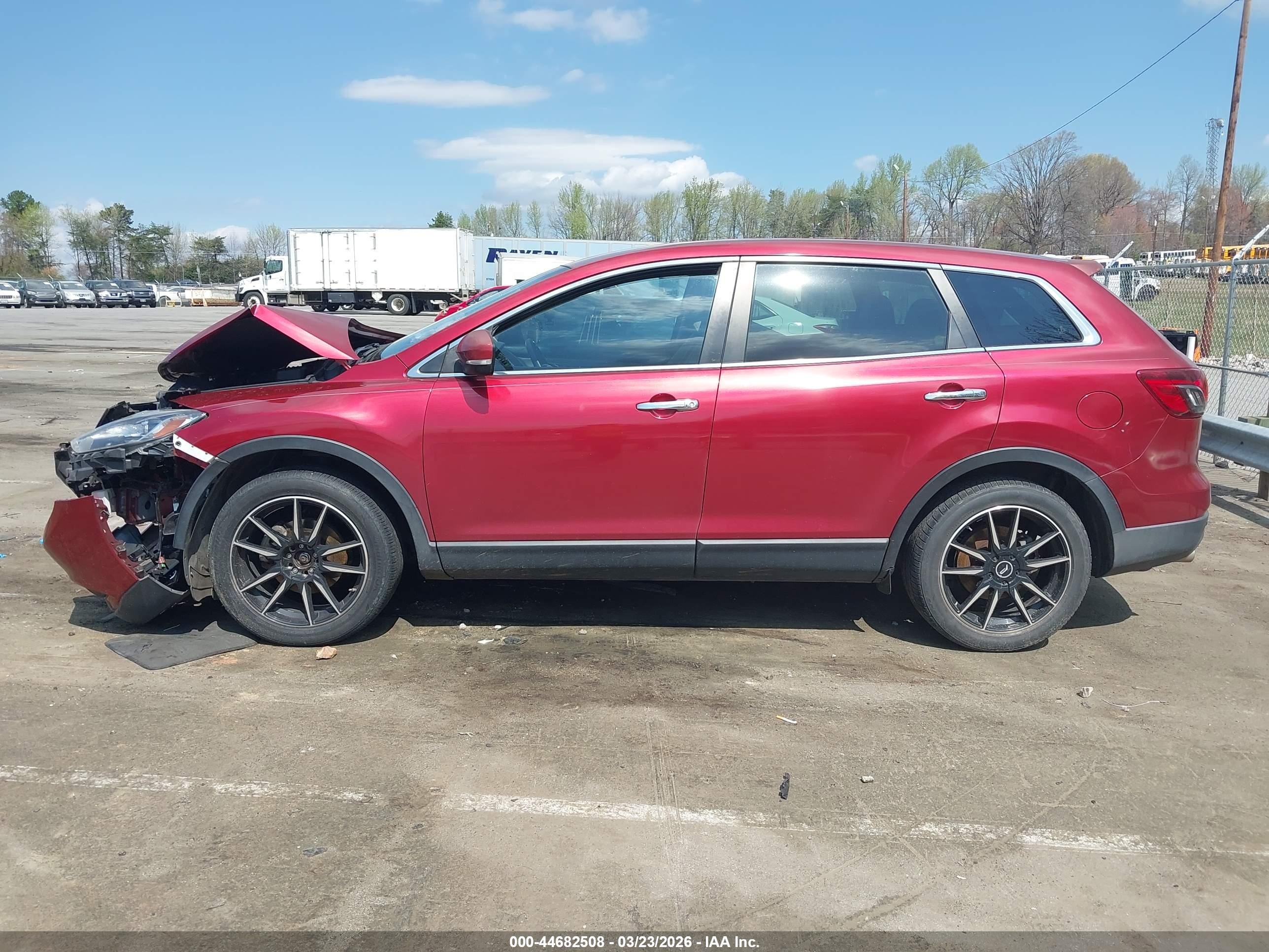 2014 Mazda Cx-9 Grand Touring Red vin: JM3TB2DA6E0442401