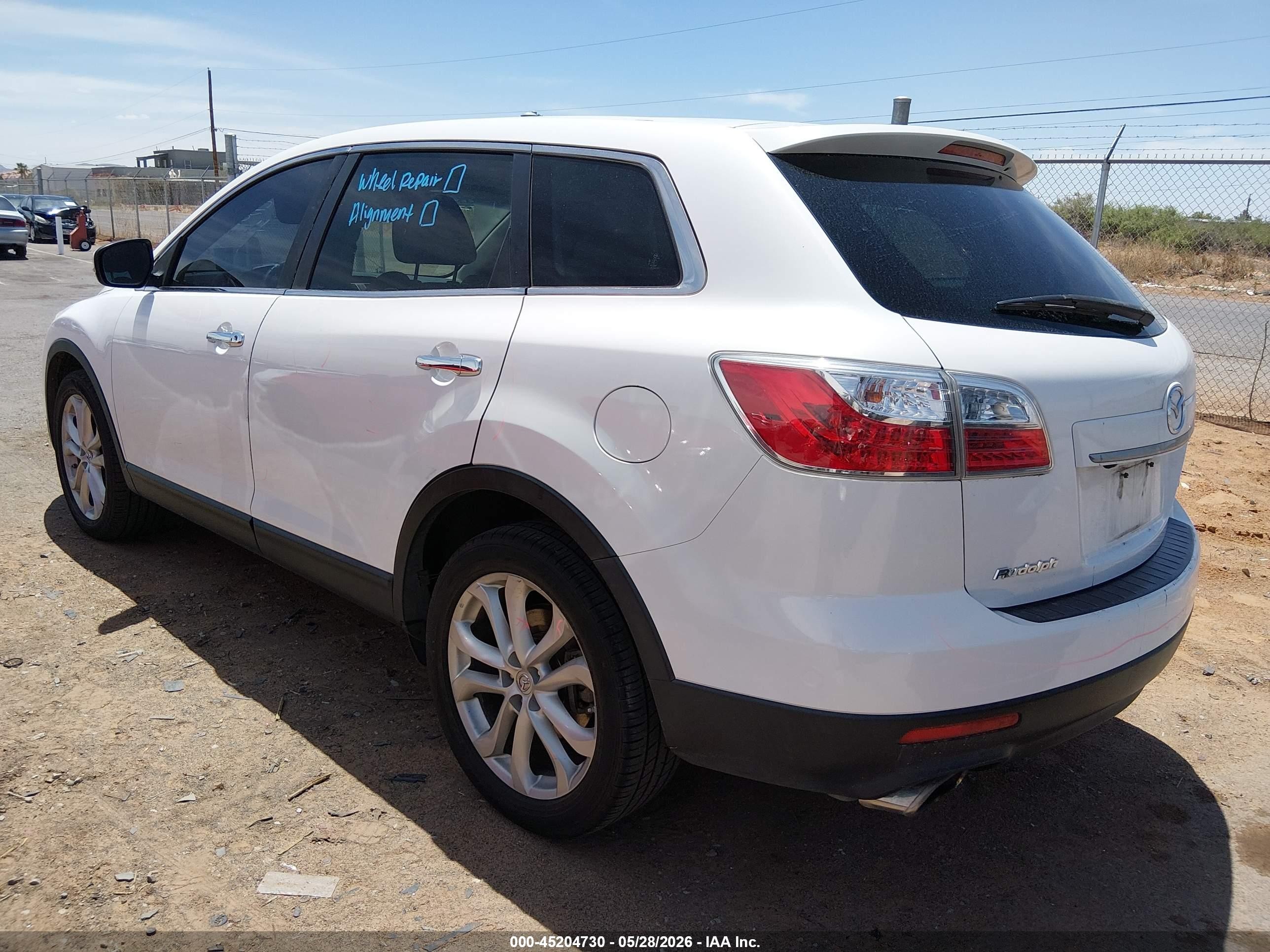 2011 Mazda Cx-9 Grand Touring White vin: JM3TB2DA7B0300344