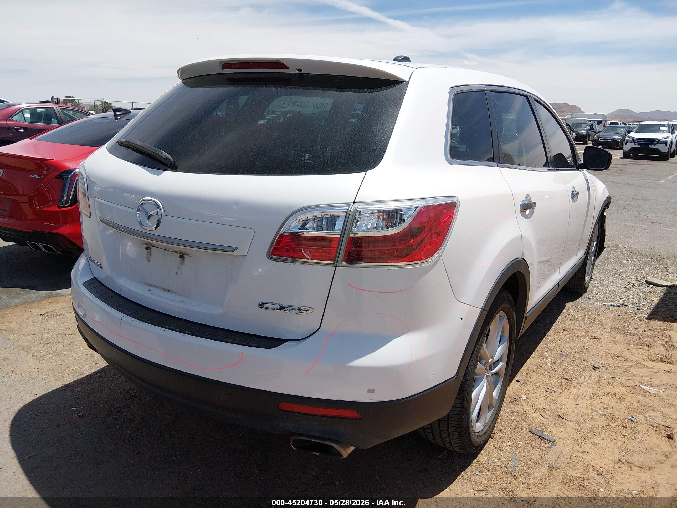 2011 Mazda Cx-9 Grand Touring White vin: JM3TB2DA7B0300344