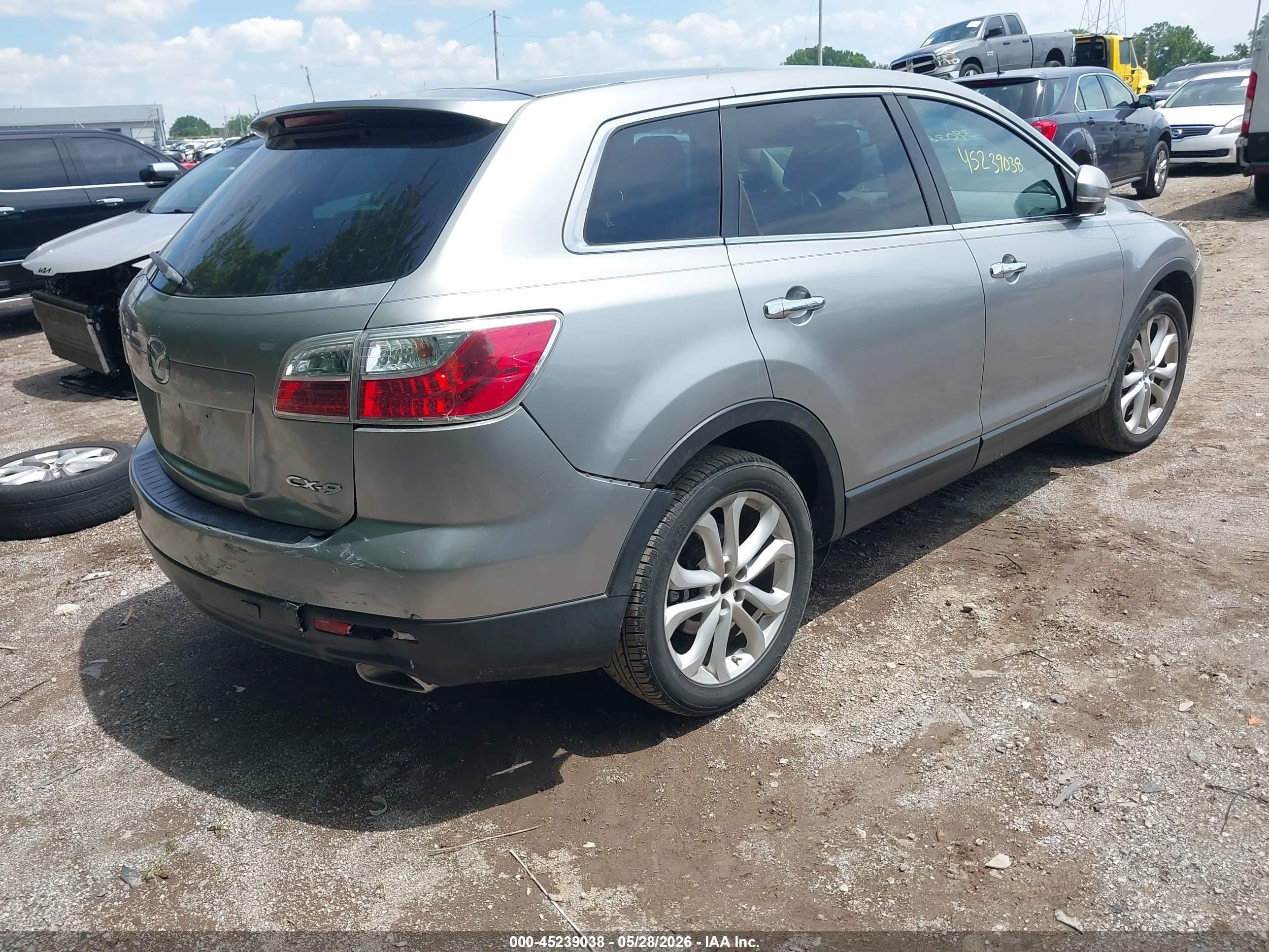 2011 Mazda Cx-9 Grand Touring Silver vin: JM3TB2DA7B0315040