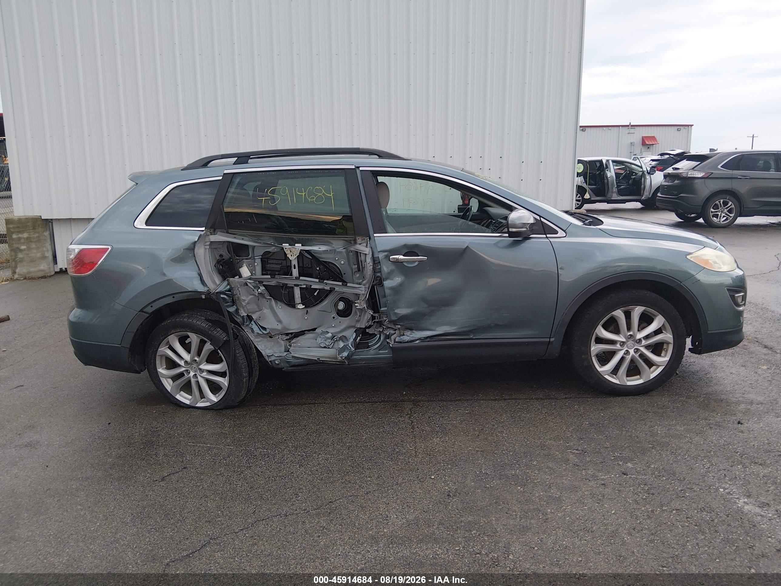 2012 Mazda Cx-9 Grand Touring Gray vin: JM3TB2DA7C0358780