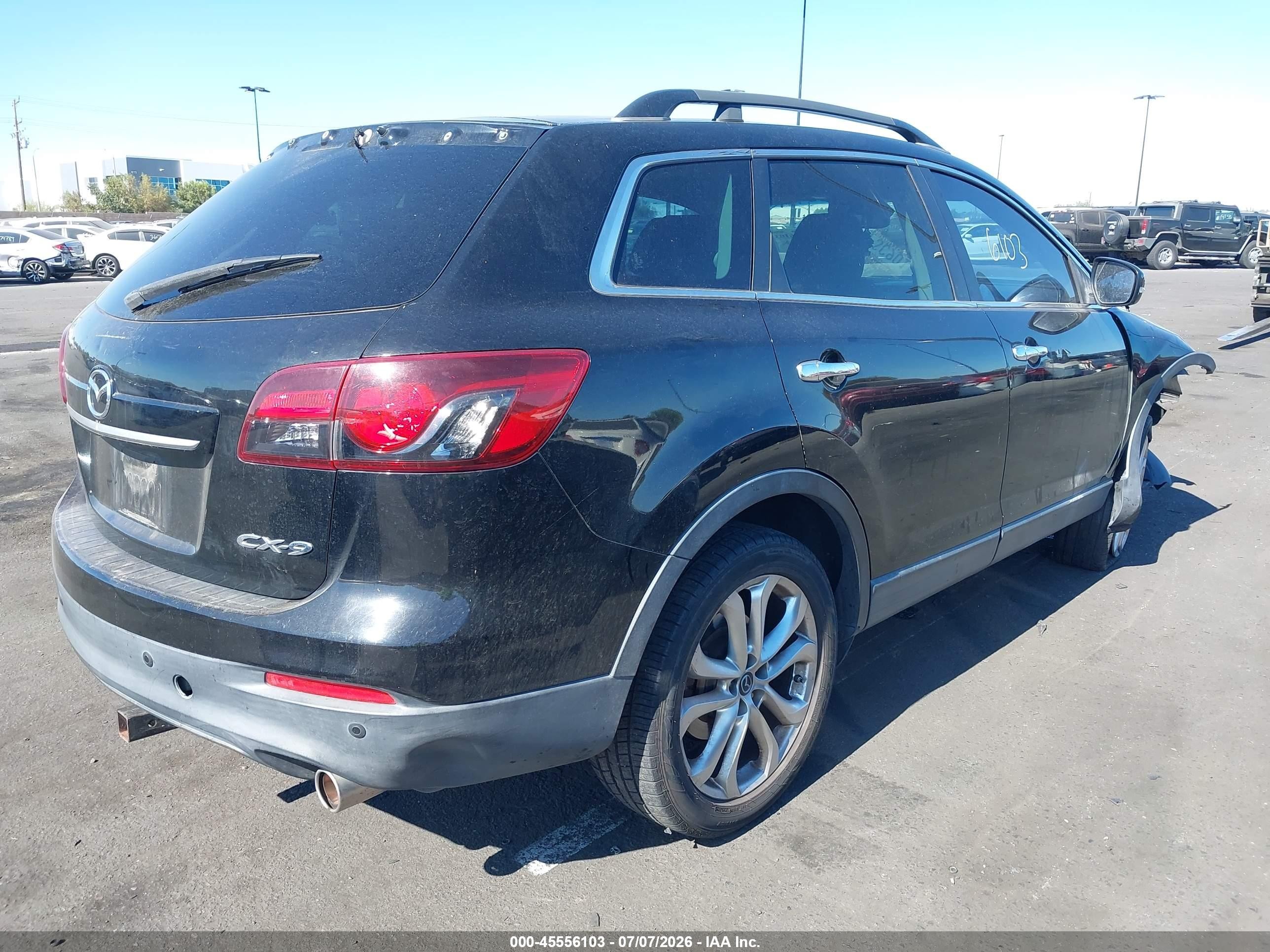 2013 Mazda Cx-9 Grand Touring Black vin: JM3TB2DA7D0421393