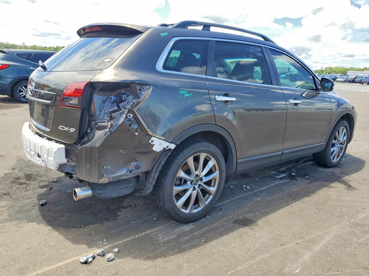 2015 Mazda Cx-9 Grand Touring Gray vin: JM3TB2DA8F0465342