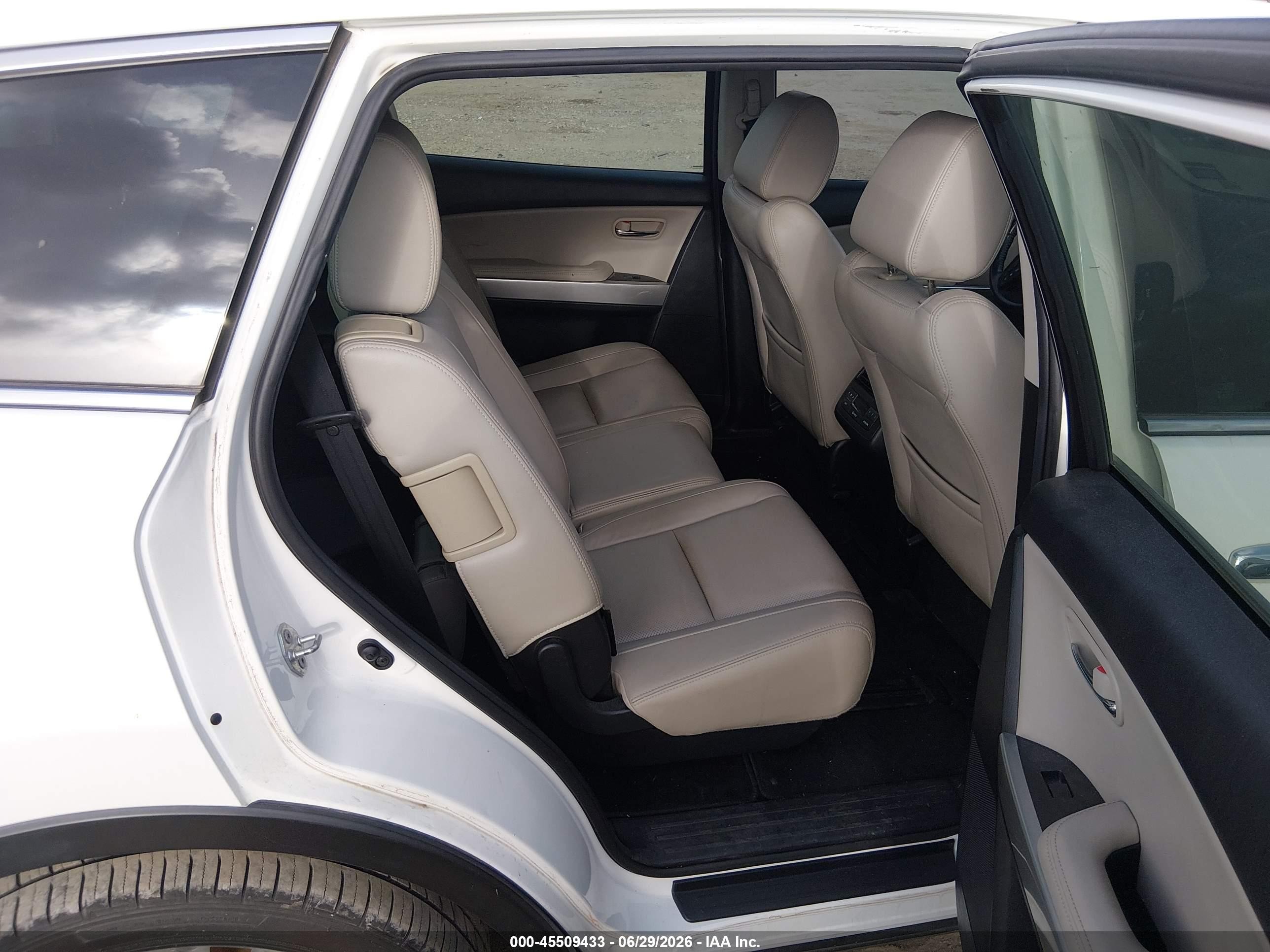 2013 Mazda Cx-9 Grand Touring White vin: JM3TB2DA9D0408662