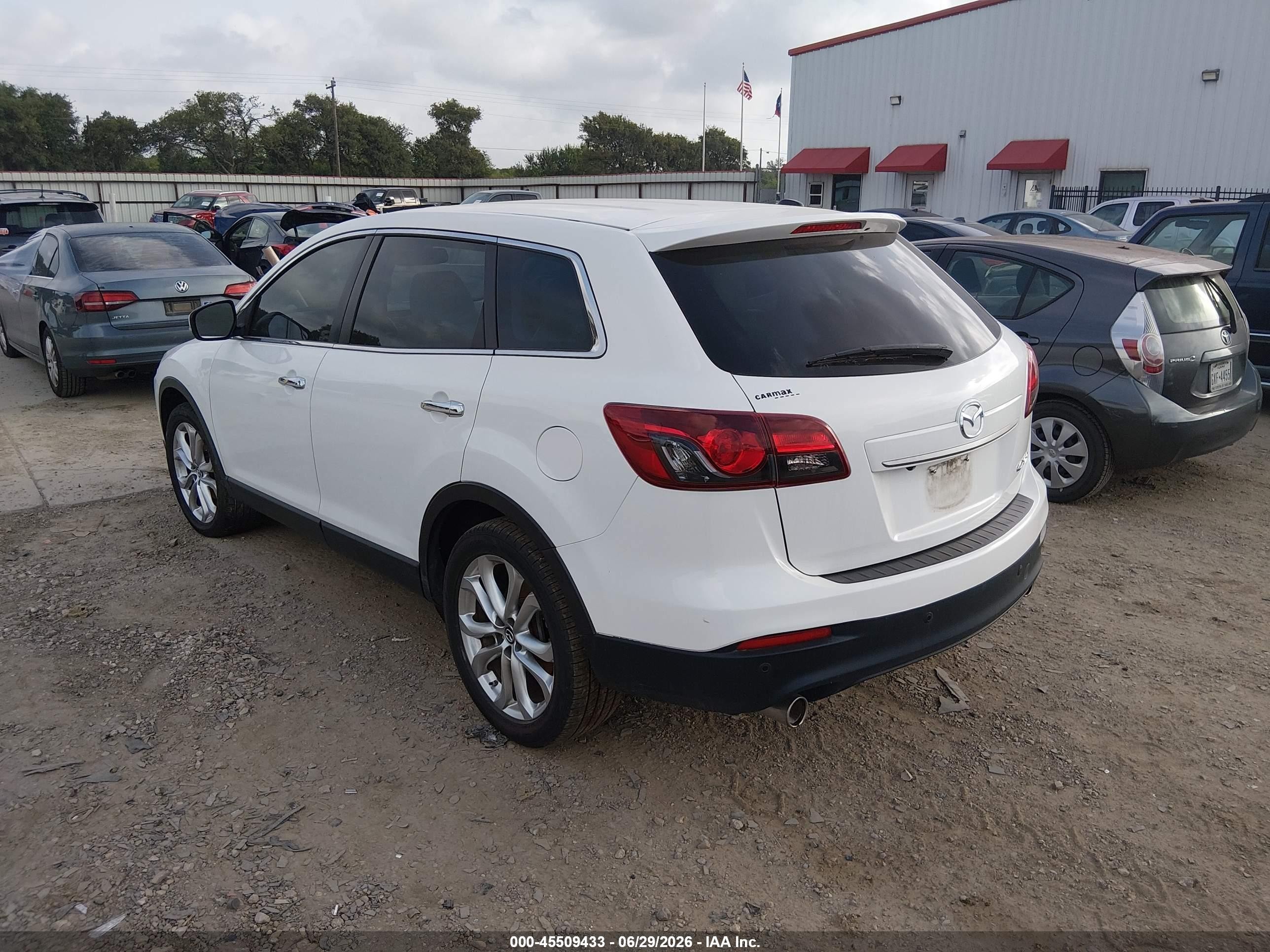2013 Mazda Cx-9 Grand Touring White vin: JM3TB2DA9D0408662