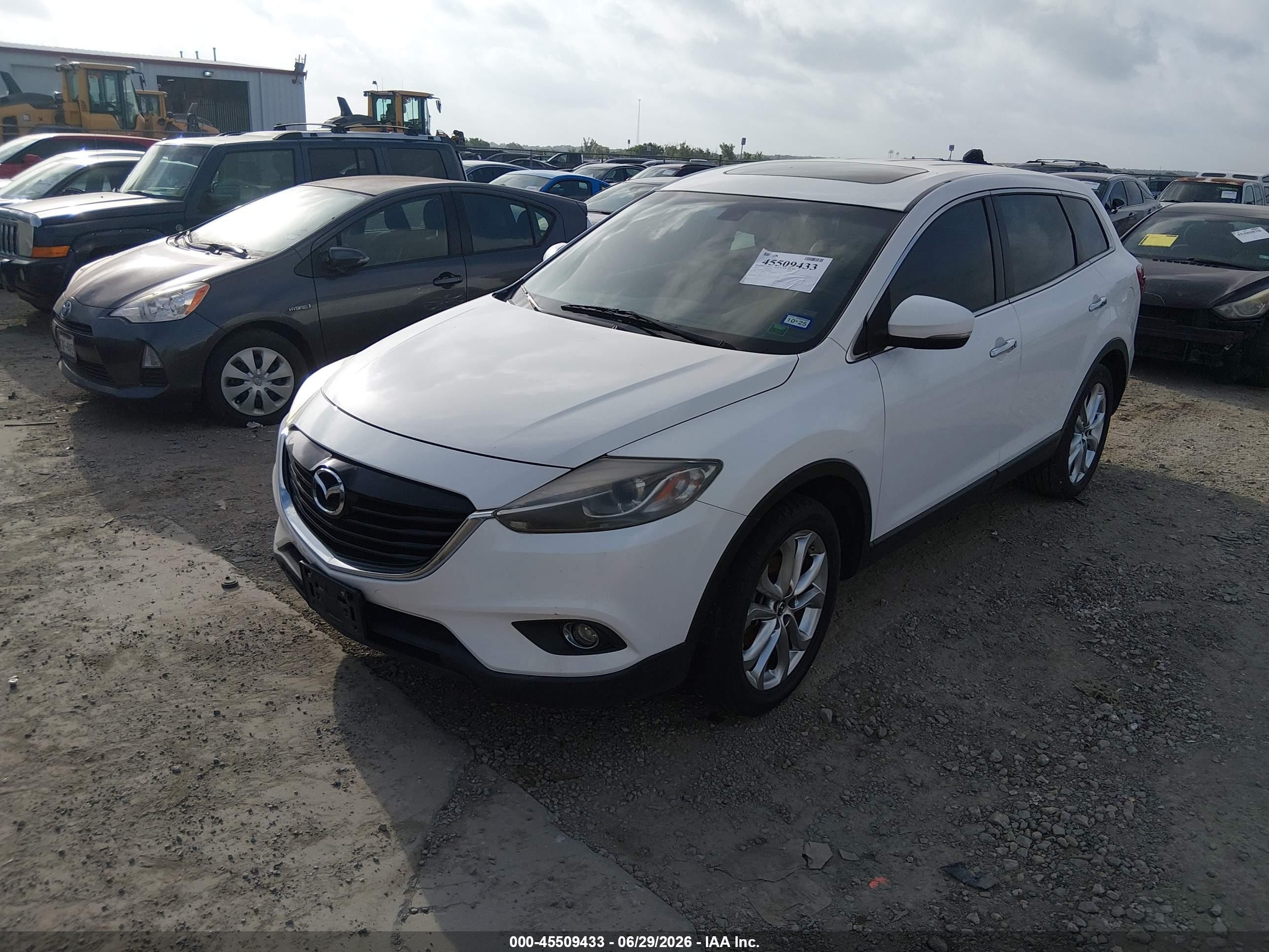 2013 Mazda Cx-9 Grand Touring White vin: JM3TB2DA9D0408662
